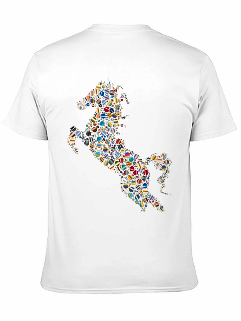 Abstract Horse Graphic T-Shirt - Stylish Black Tee