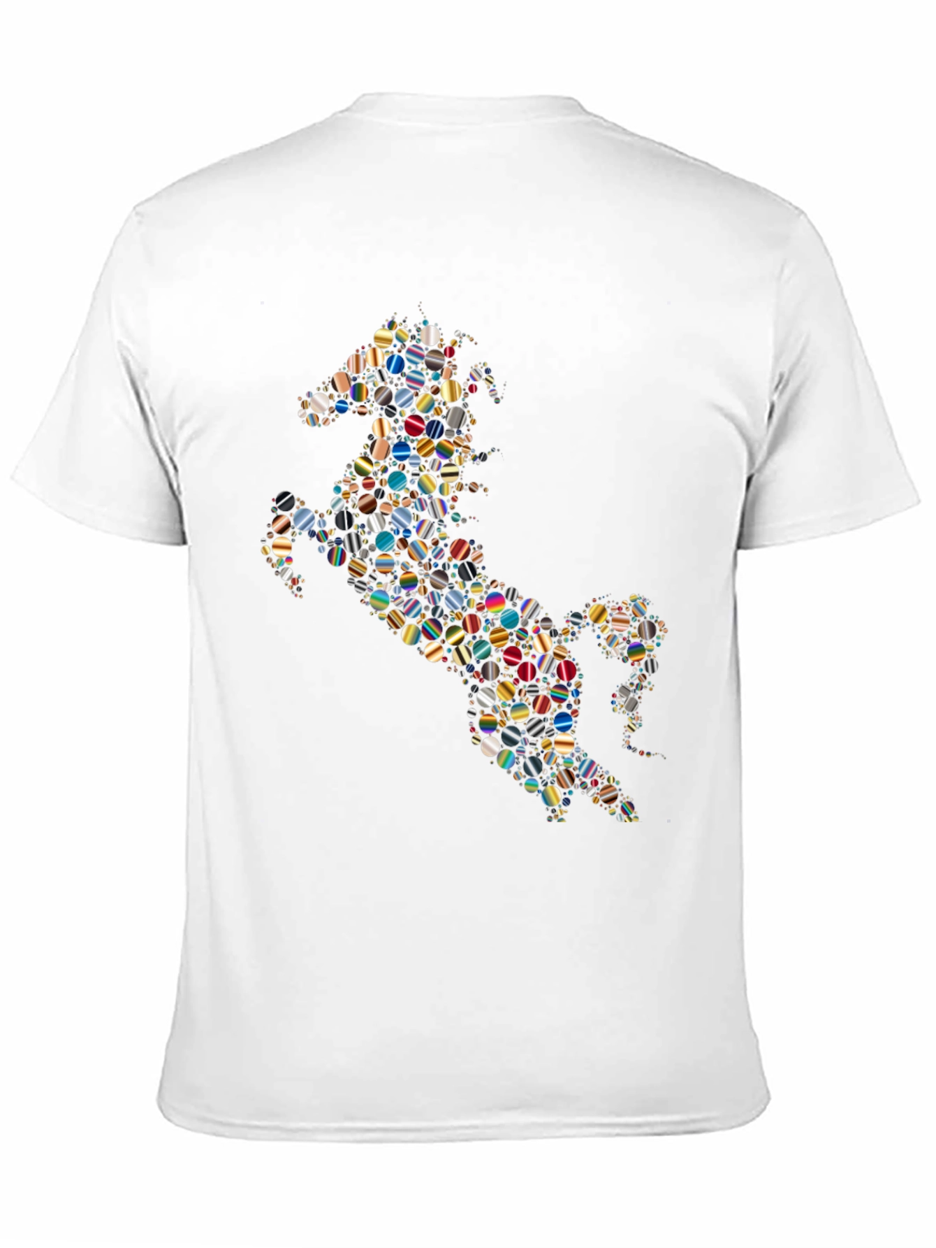Abstract Horse Graphic T-Shirt - Stylish Black Tee