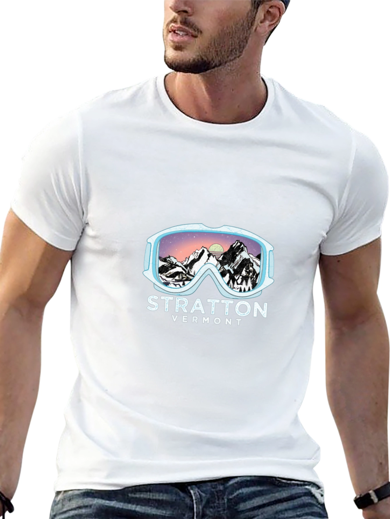 Stratton Vermont Ski Goggles Graphic T-Shirt