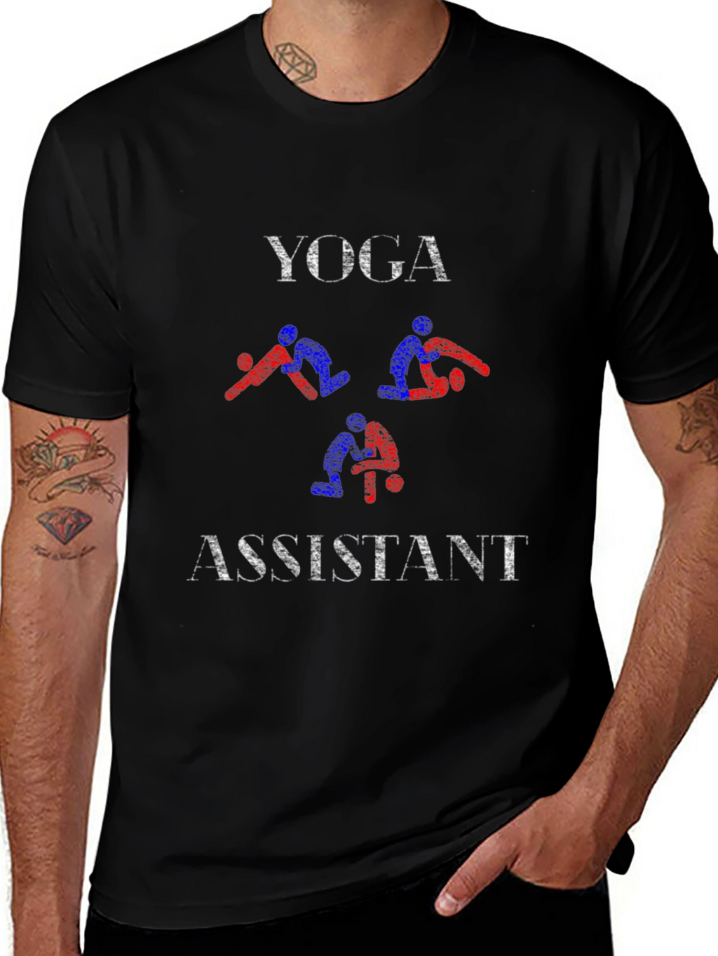 Yoga Assistant Graphic T-Shirt - Black