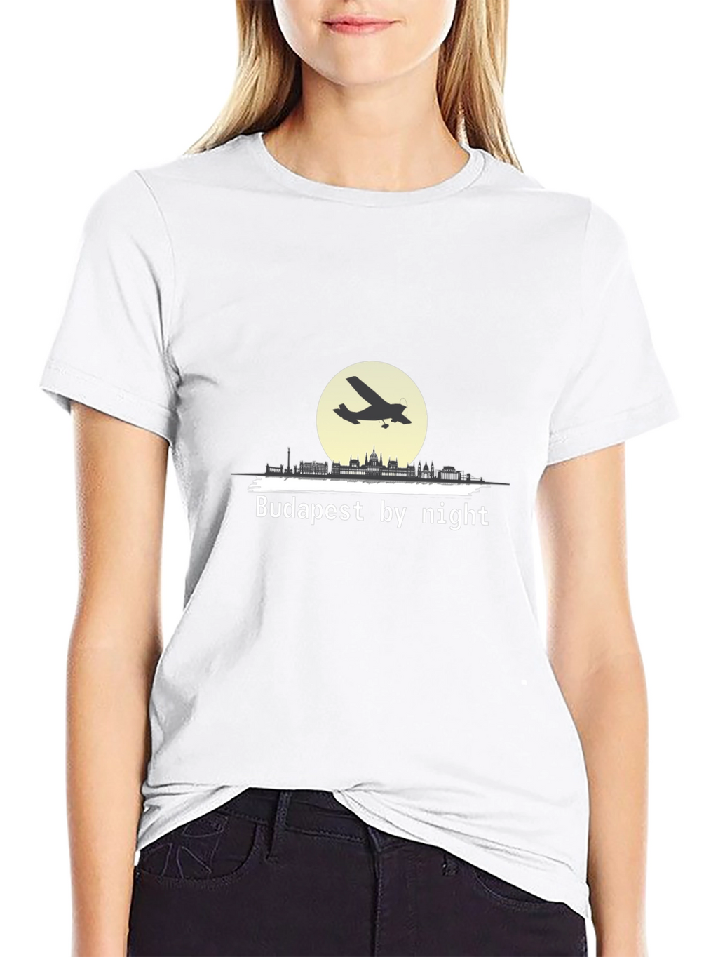 Budapest By Night Airplane T-Shirt