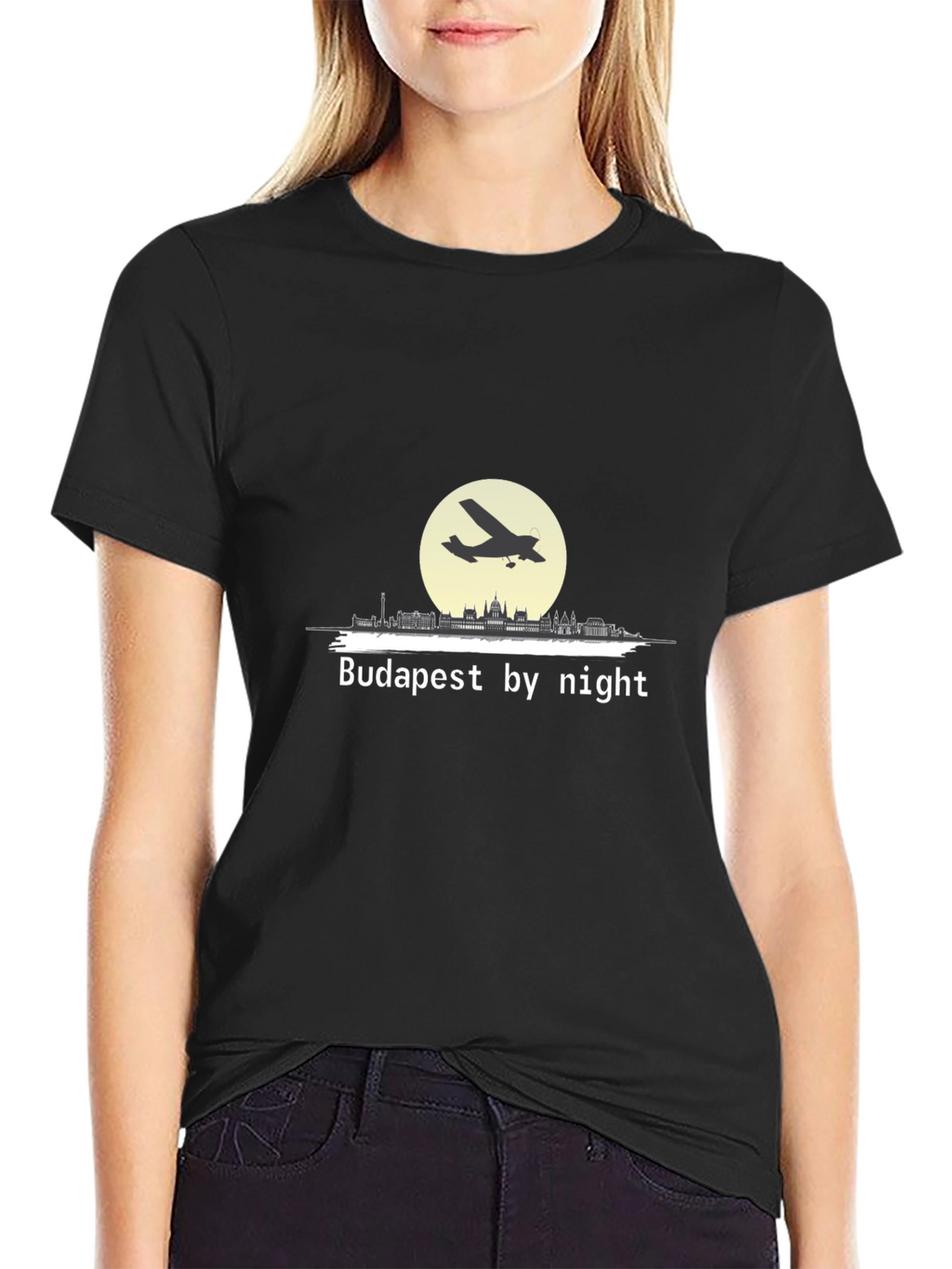 Budapest By Night Airplane T-Shirt