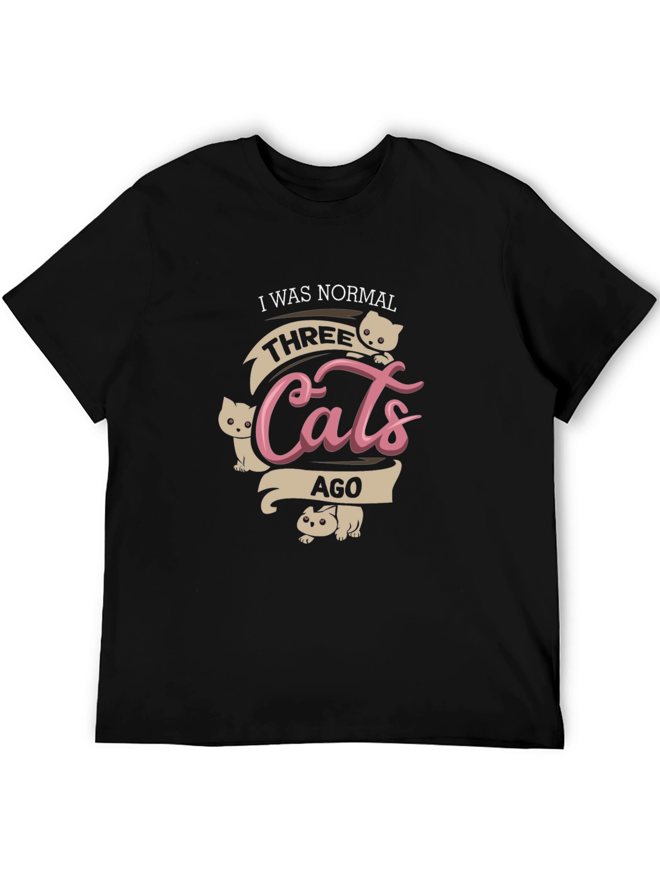 Funny Cat Lover T-Shirt - I Was Normal Three Cats Ago