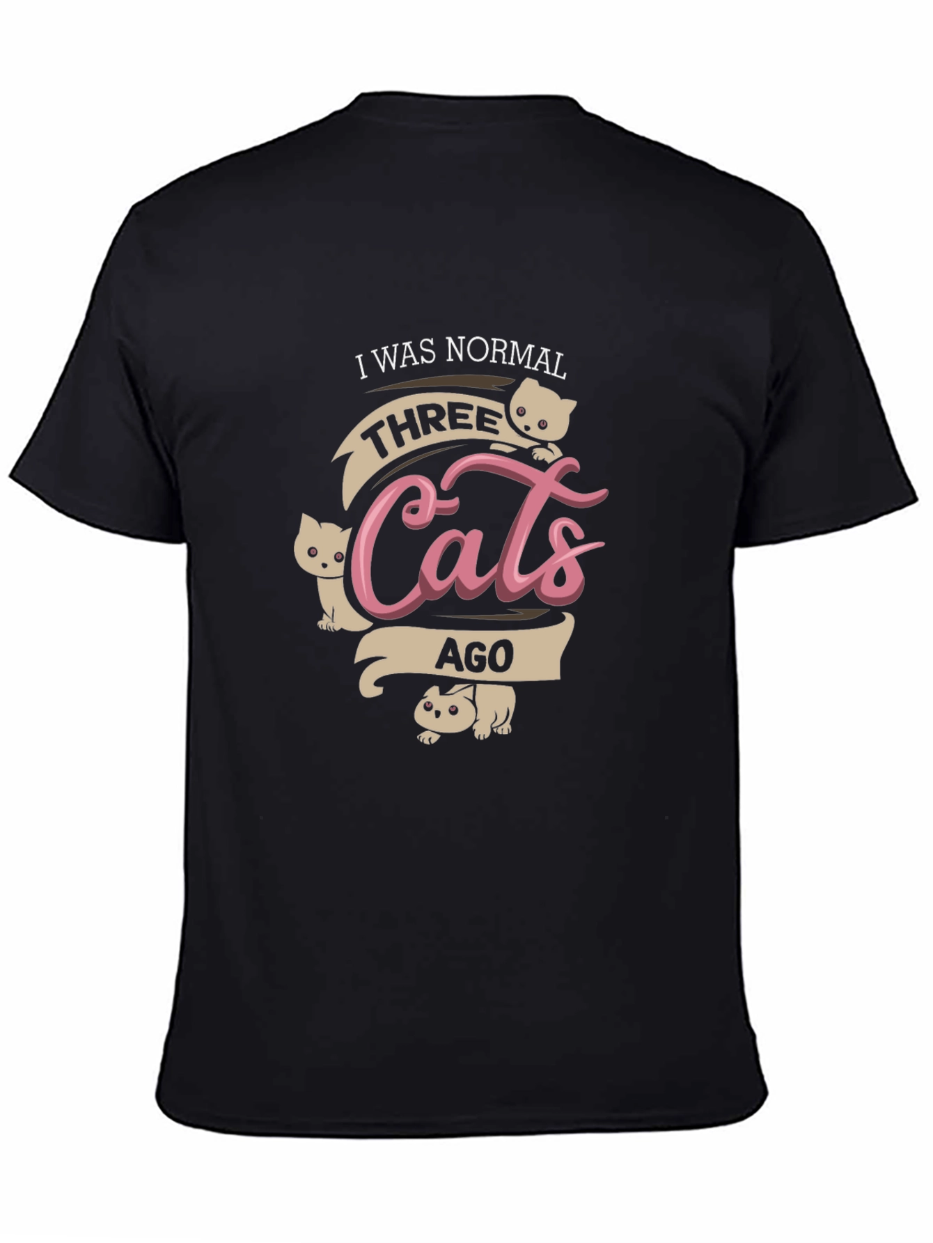 Funny Cat Lover T-Shirt - I Was Normal Three Cats Ago