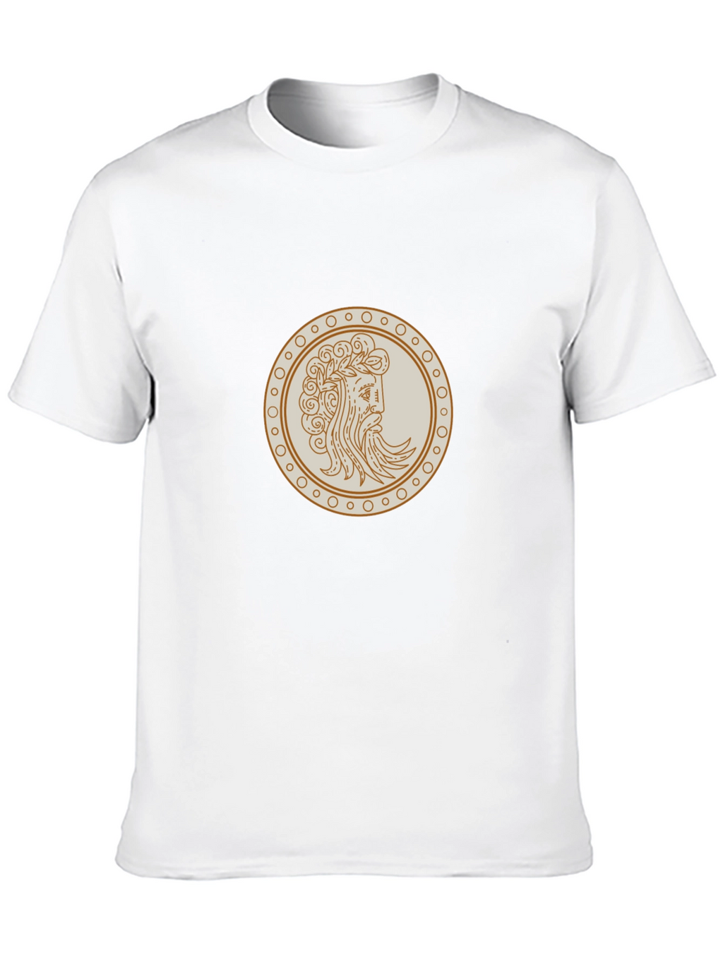Black Tee with Ancient Greek Coin Graphic