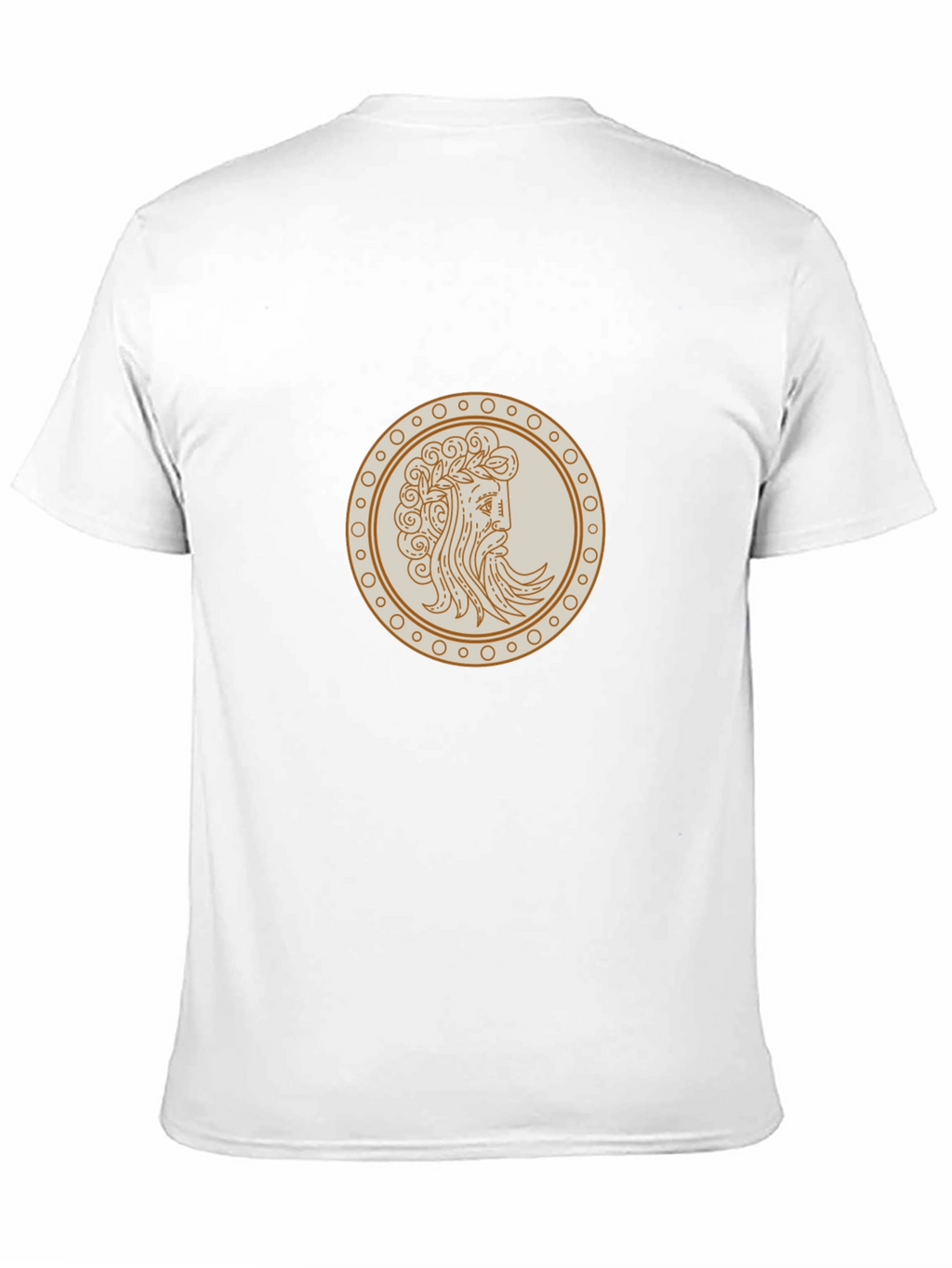 Black Tee with Ancient Greek Coin Graphic