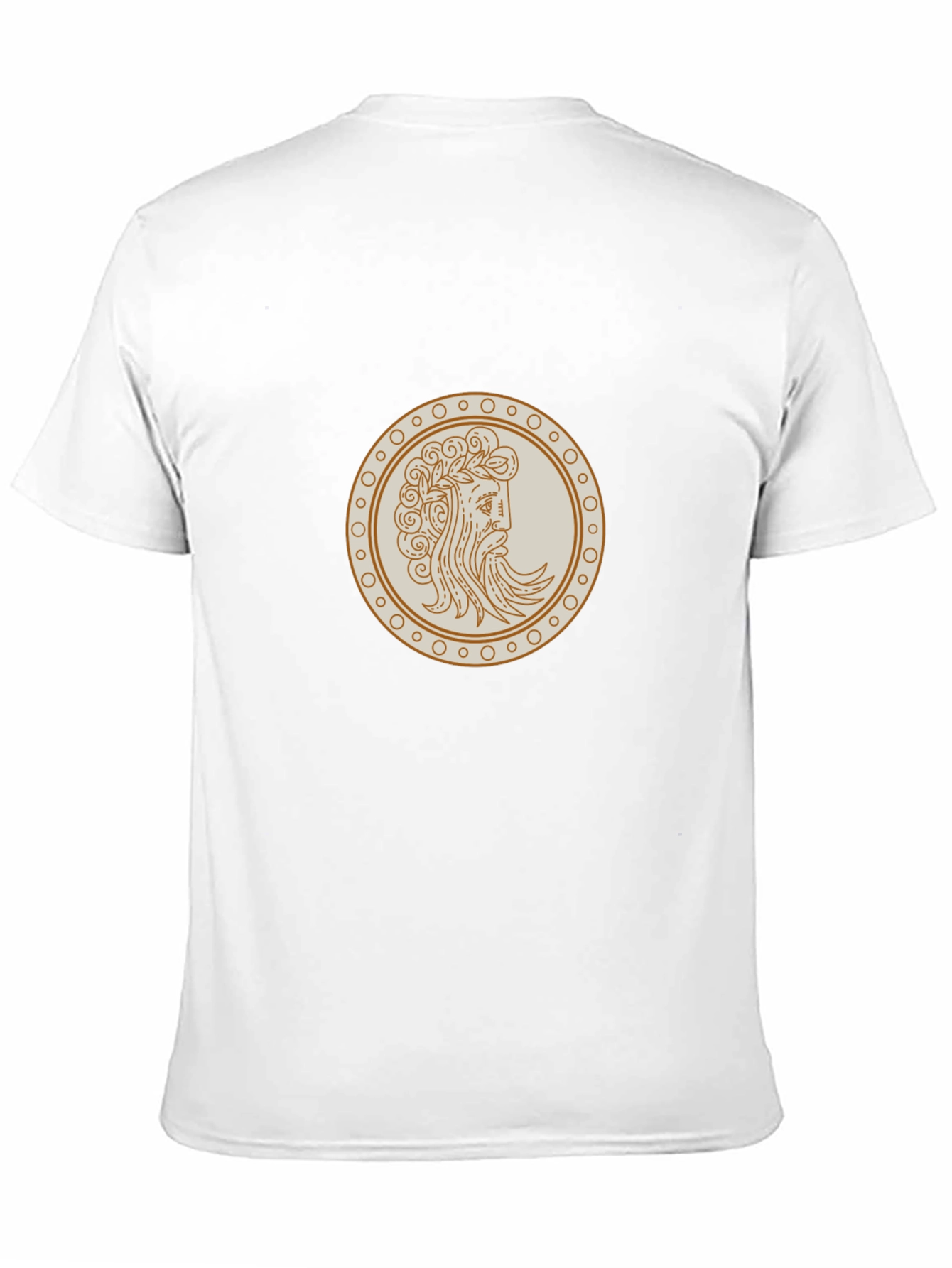 Black Tee with Ancient Greek Coin Graphic