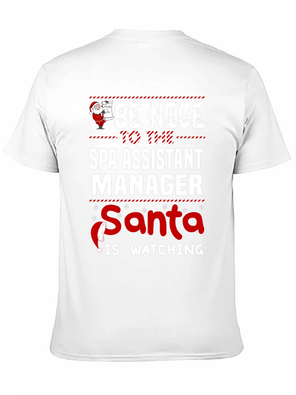 Funny Santa Spa Assistant Manager Christmas T-Shirt