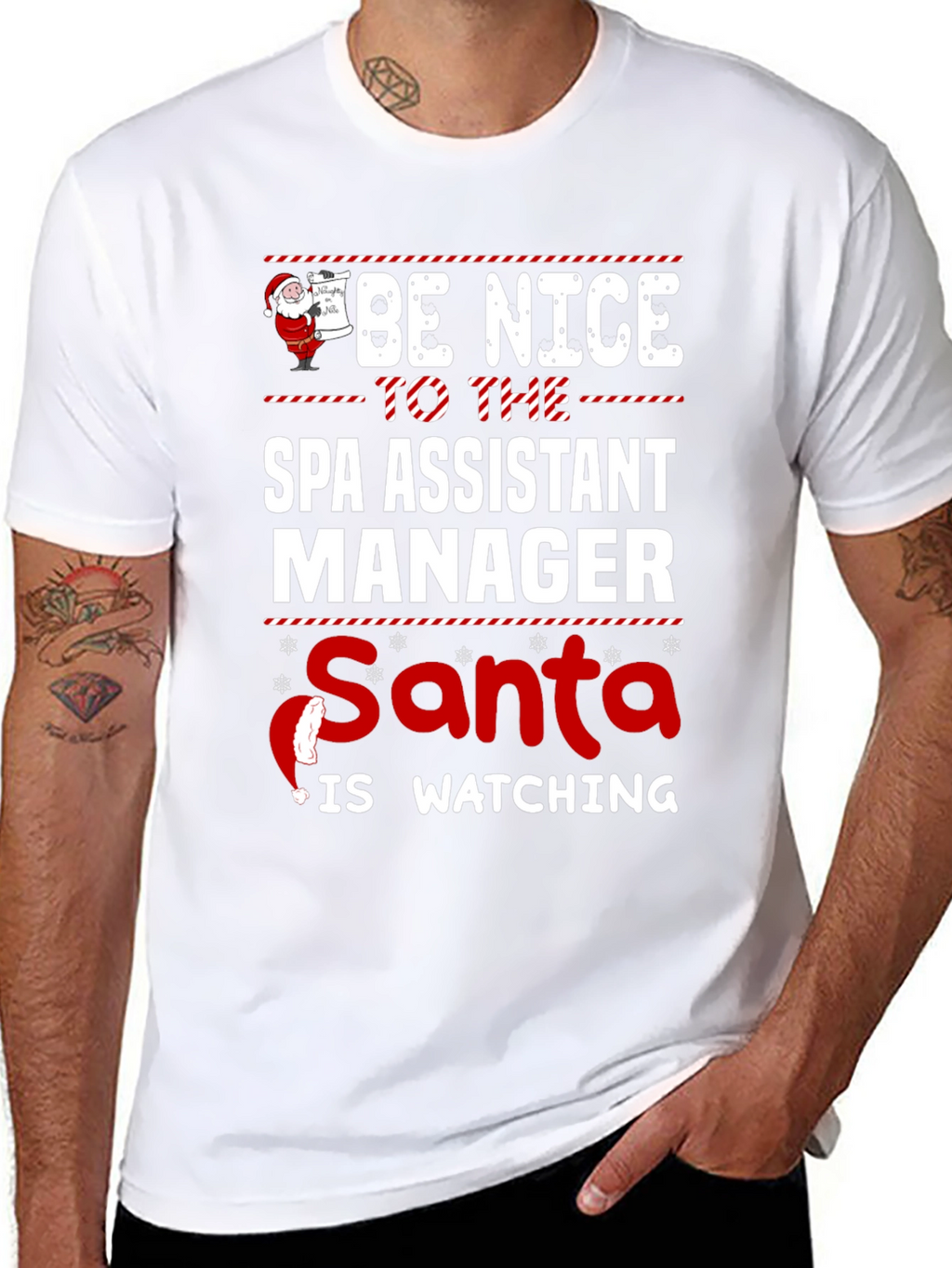 Funny Santa Spa Assistant Manager Christmas T-Shirt