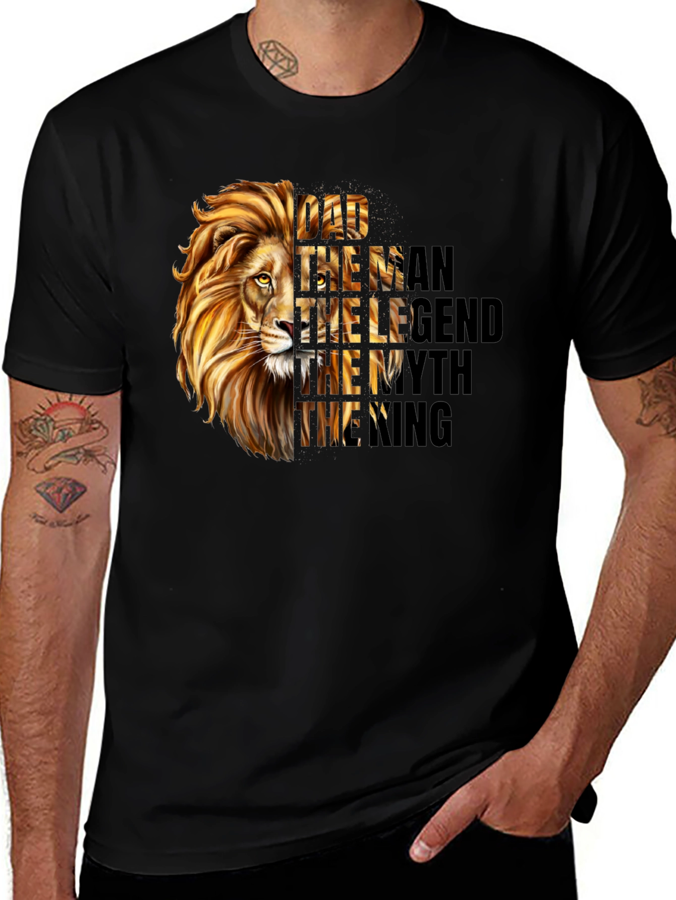 Dad Lion T-Shirt - The Man The Myth The Legend