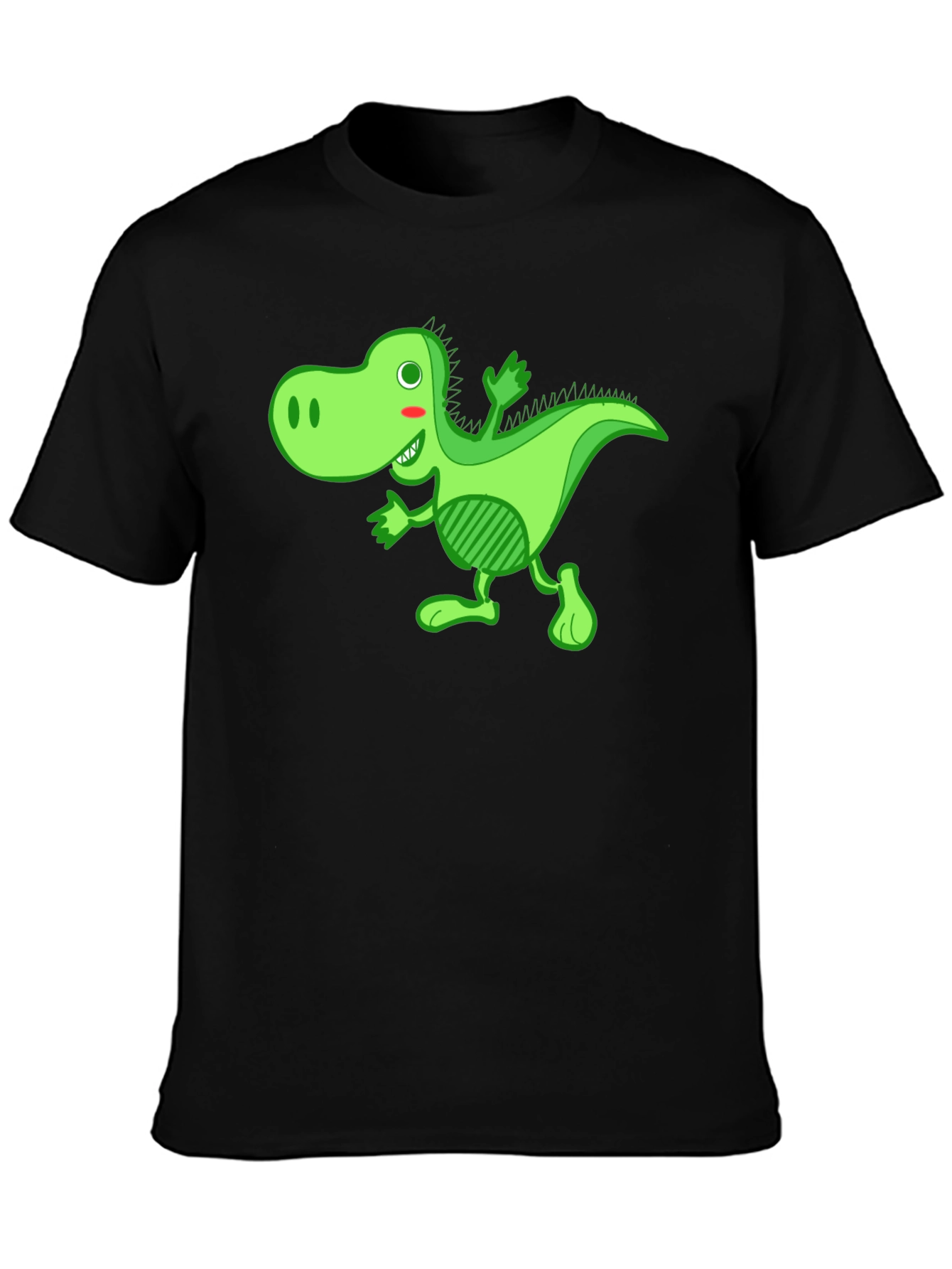 Funny Dinosaur Graphic Black T-Shirt