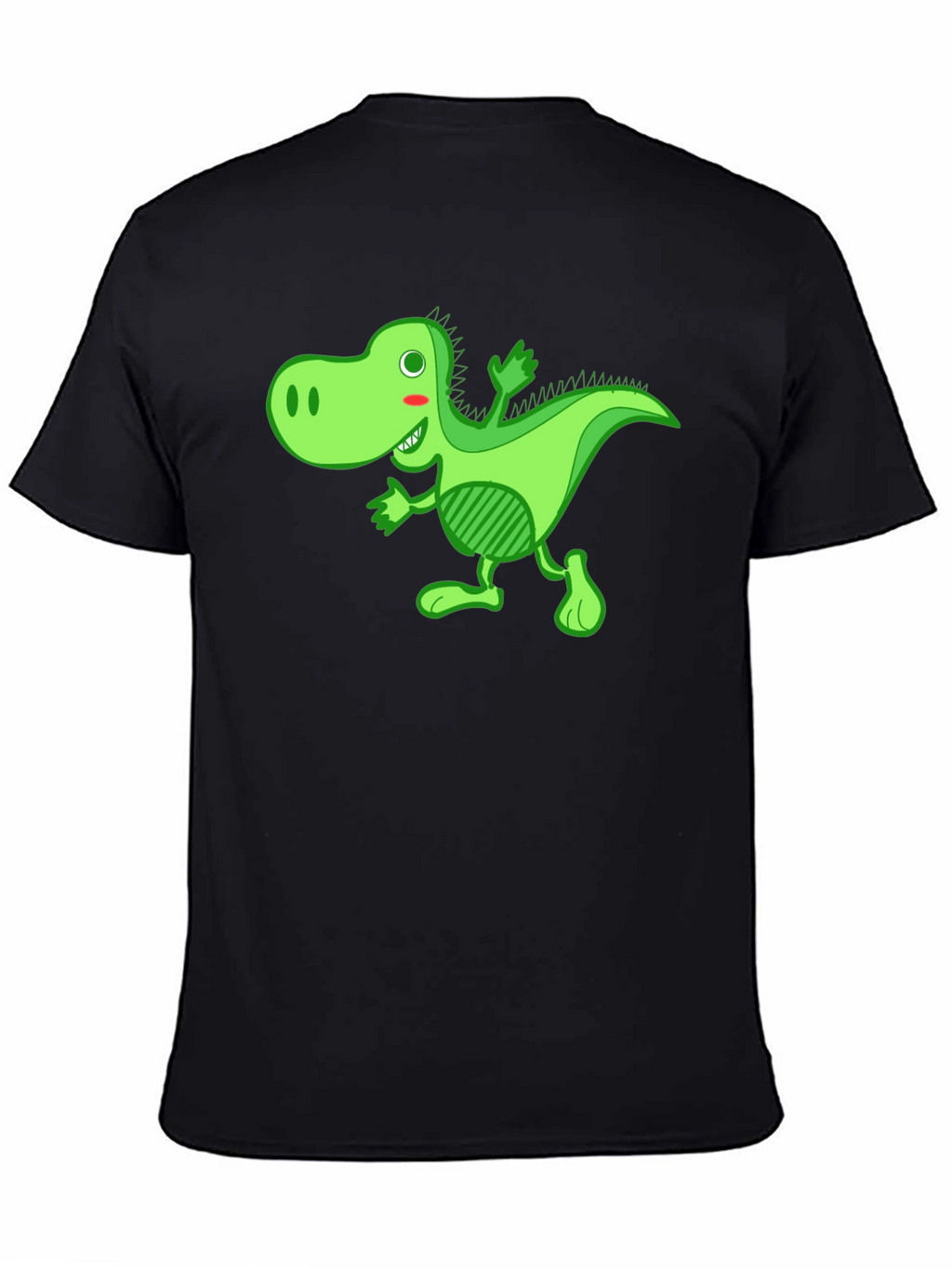 Funny Dinosaur Graphic Black T-Shirt