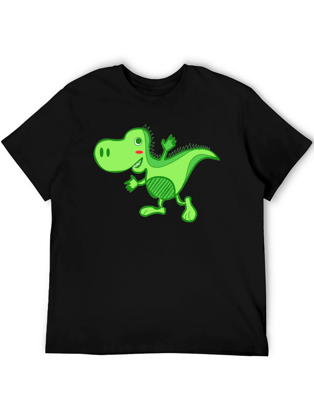 Funny Dinosaur Graphic Black T-Shirt