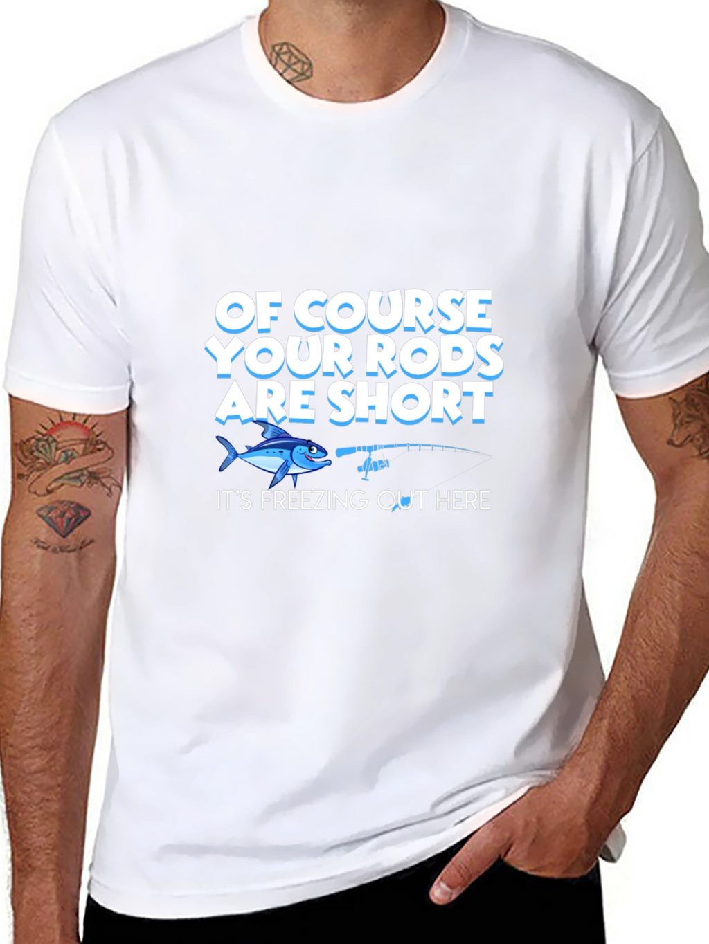 Funny Fishing T-Shirt - Short Rods
