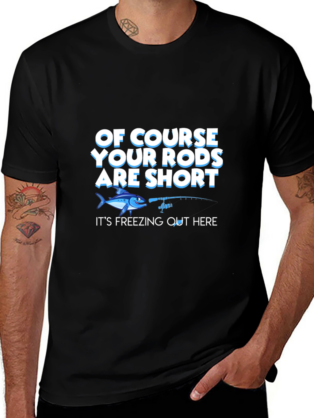 Funny Fishing T-Shirt - Short Rods