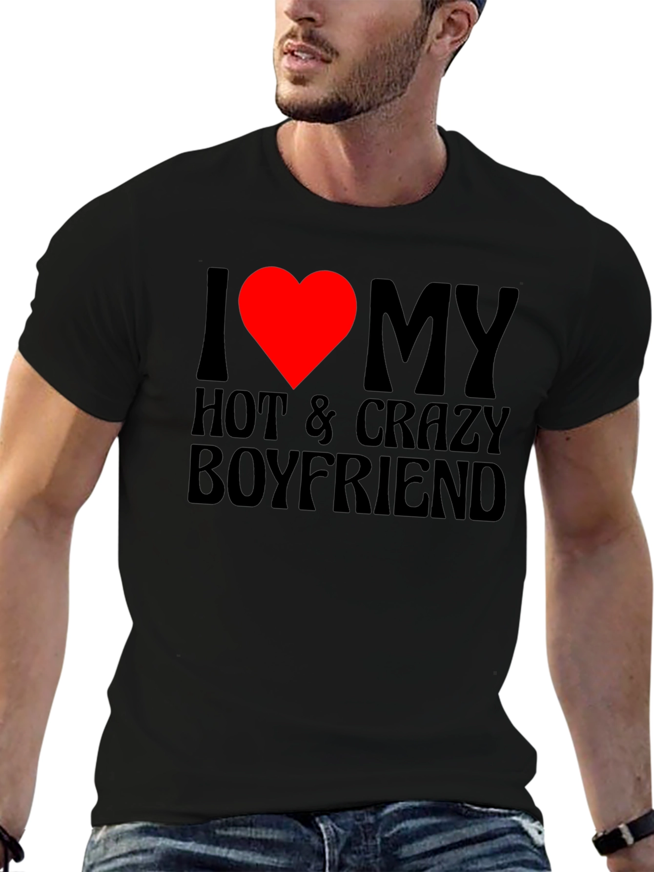 I Heart My Hot & Crazy Boyfriend T-Shirt
