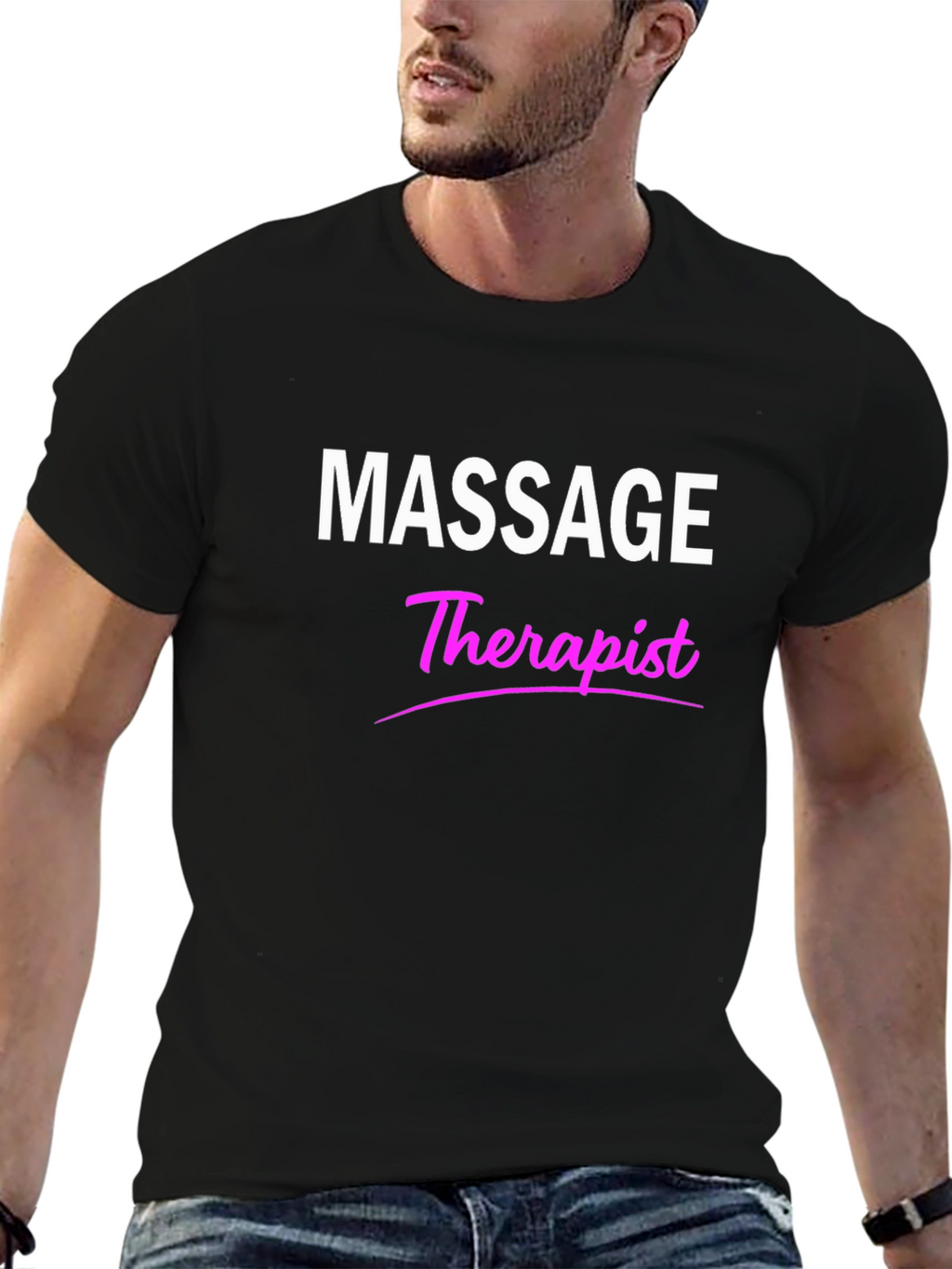 Massage Therapist Graphic Tee - Black