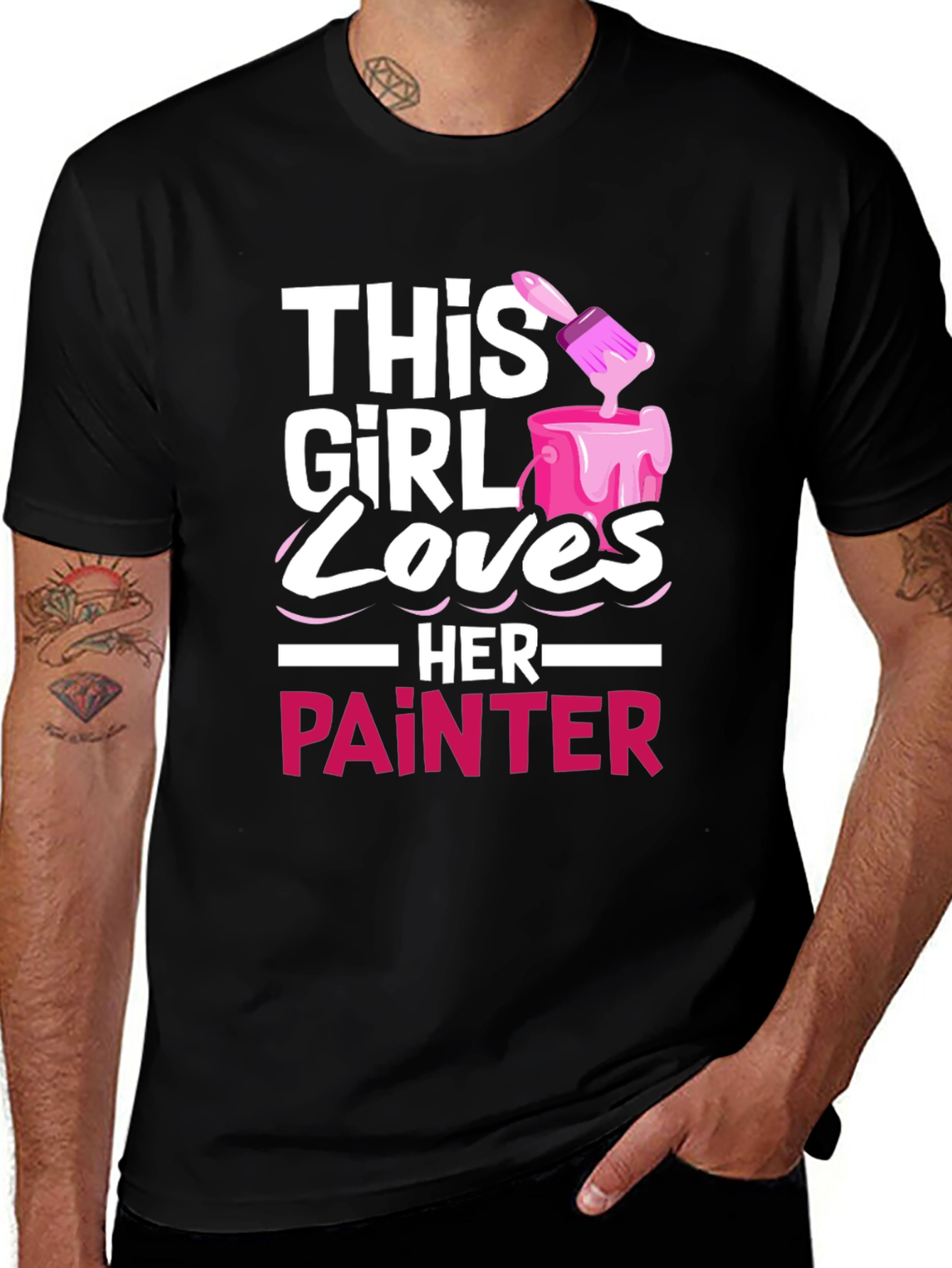 This Girl Loves Her Painter T-Shirt - Fun Painter Gift