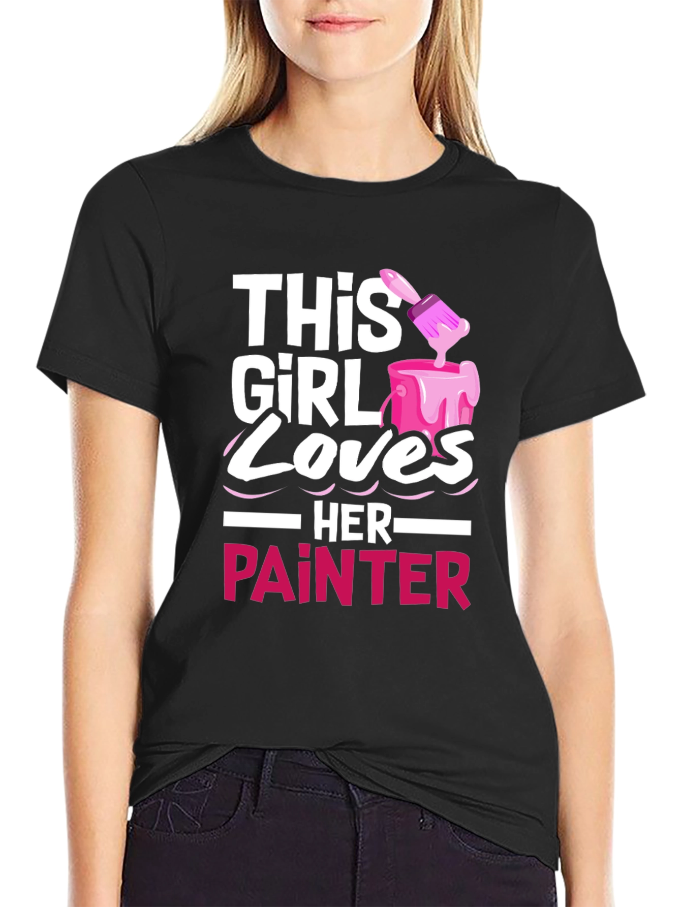 This Girl Loves Her Painter T-Shirt - Fun Painter Gift