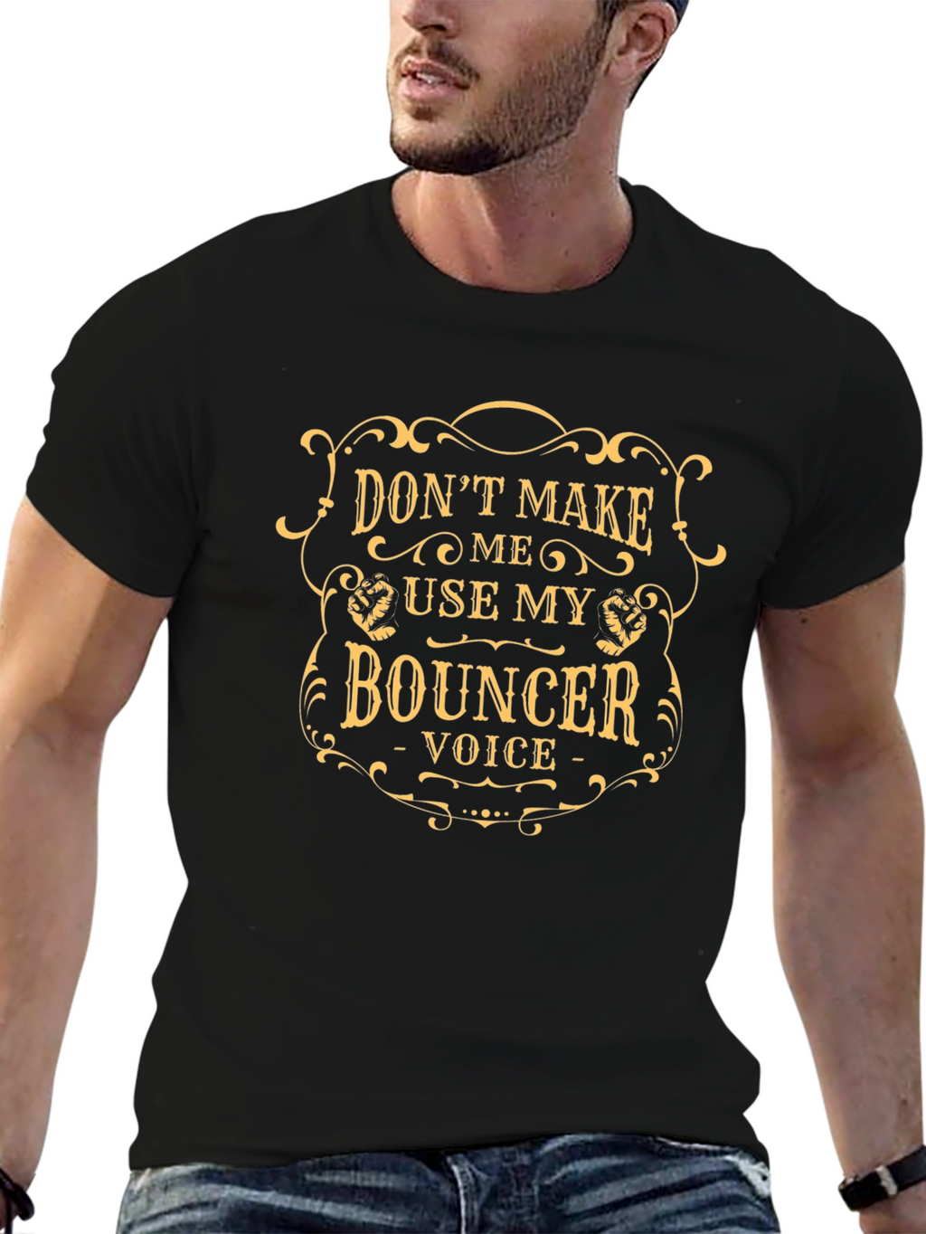 Dont Make Me Use My Bouncer Voice Graphic T-Shirt