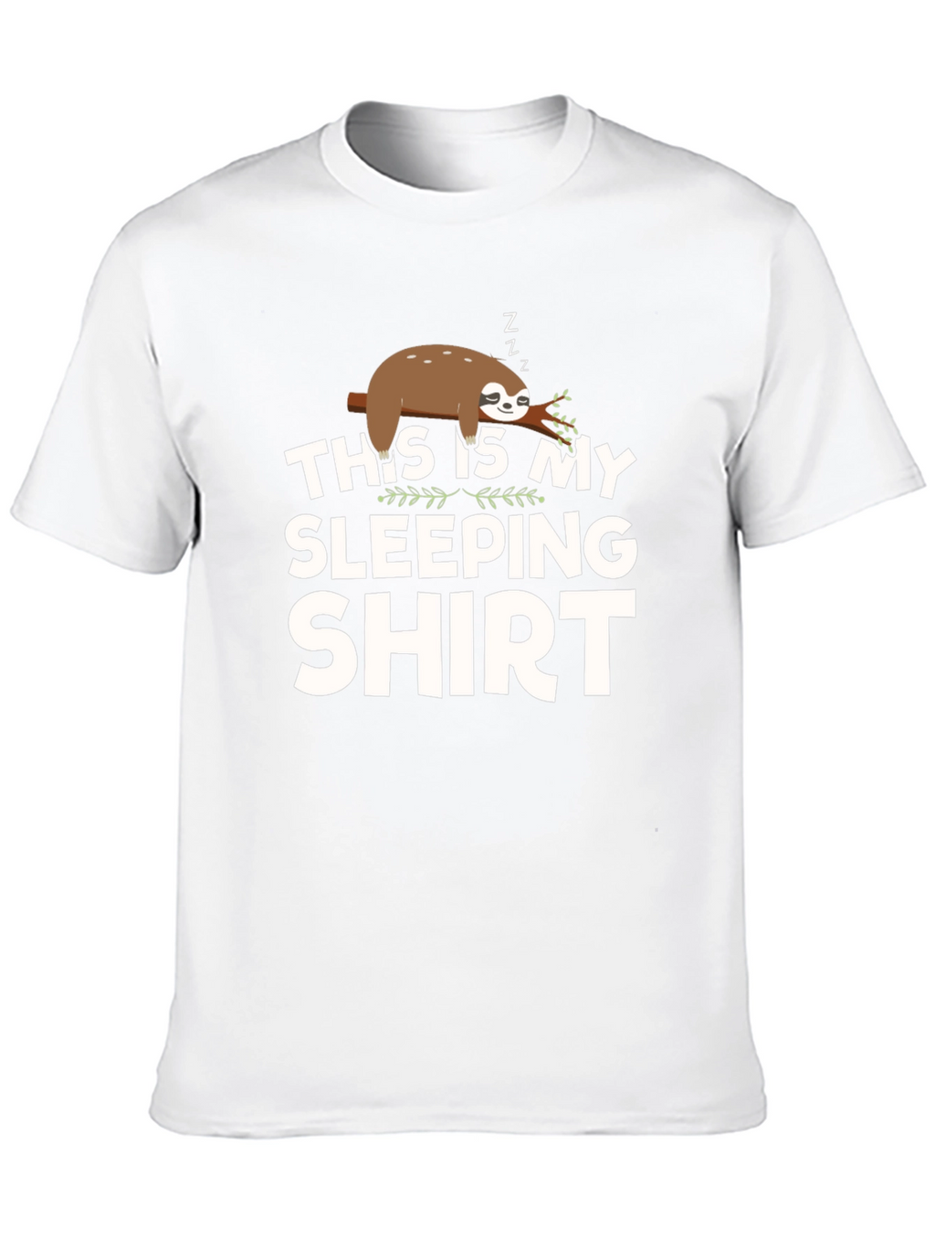 Sloth Sleeping Shirt - Mens Black Graphic Tee