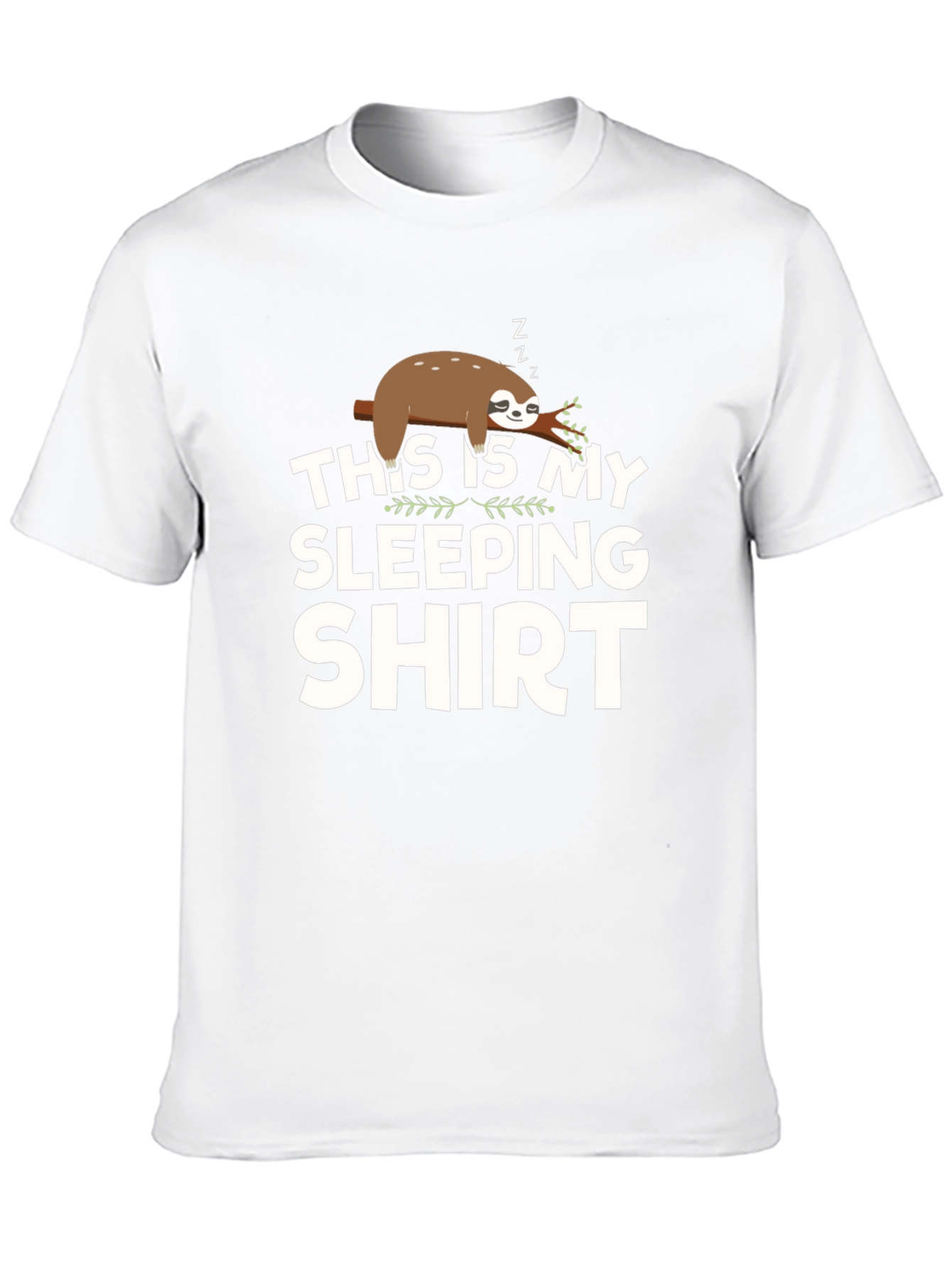Sloth Sleeping Shirt - Mens Black Graphic Tee
