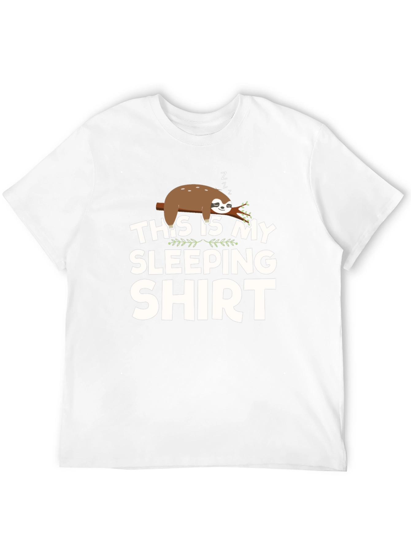 Sloth Sleeping Shirt - Mens Black Graphic Tee