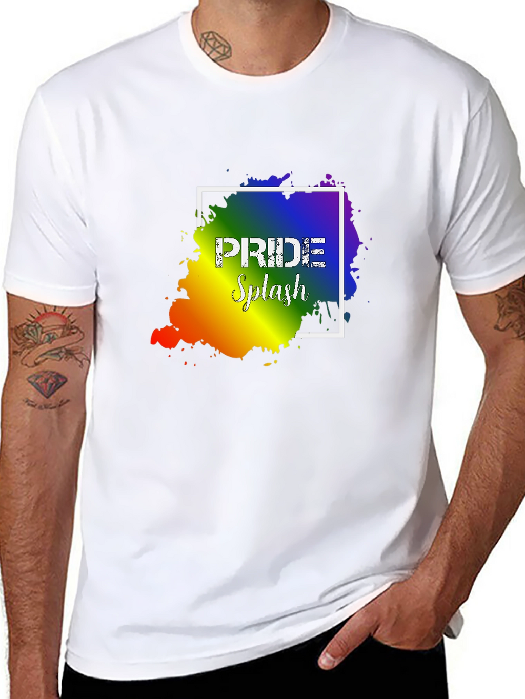 Pride Splash Graphic T-Shirt - Unisex Black Tee
