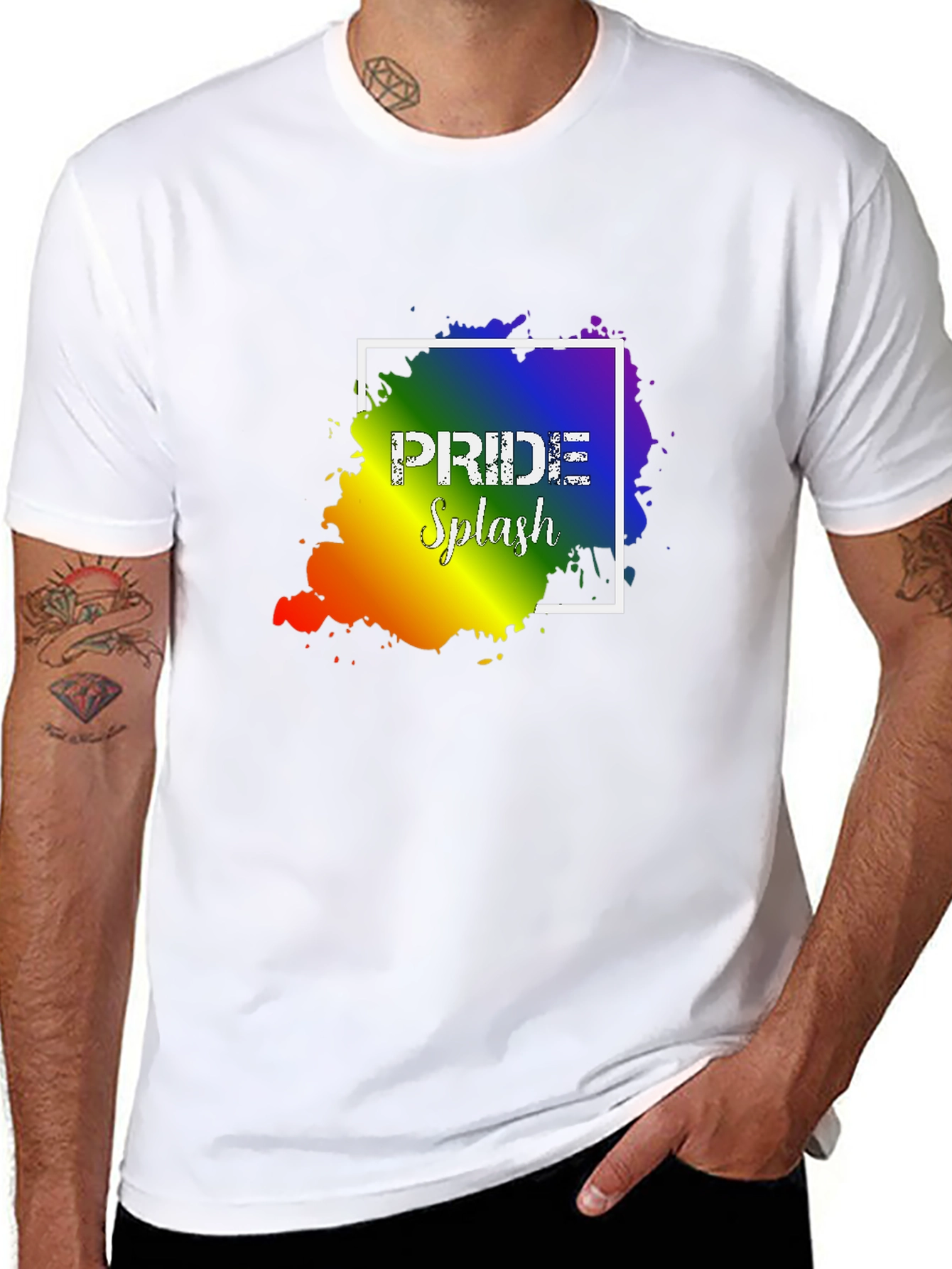 Pride Splash Graphic T-Shirt - Unisex Black Tee