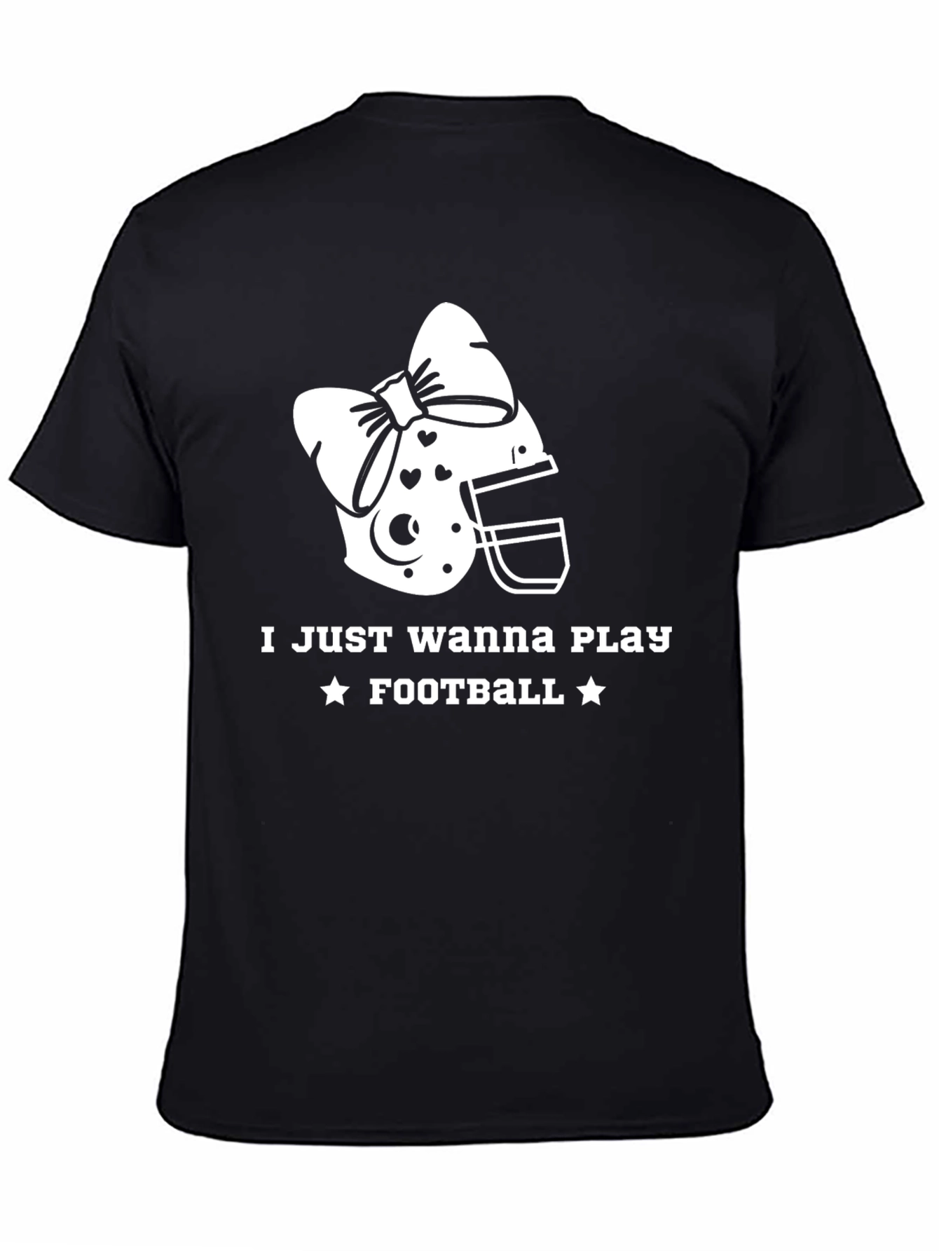 Girl Football Player Tee - I Just Wanna Play Football