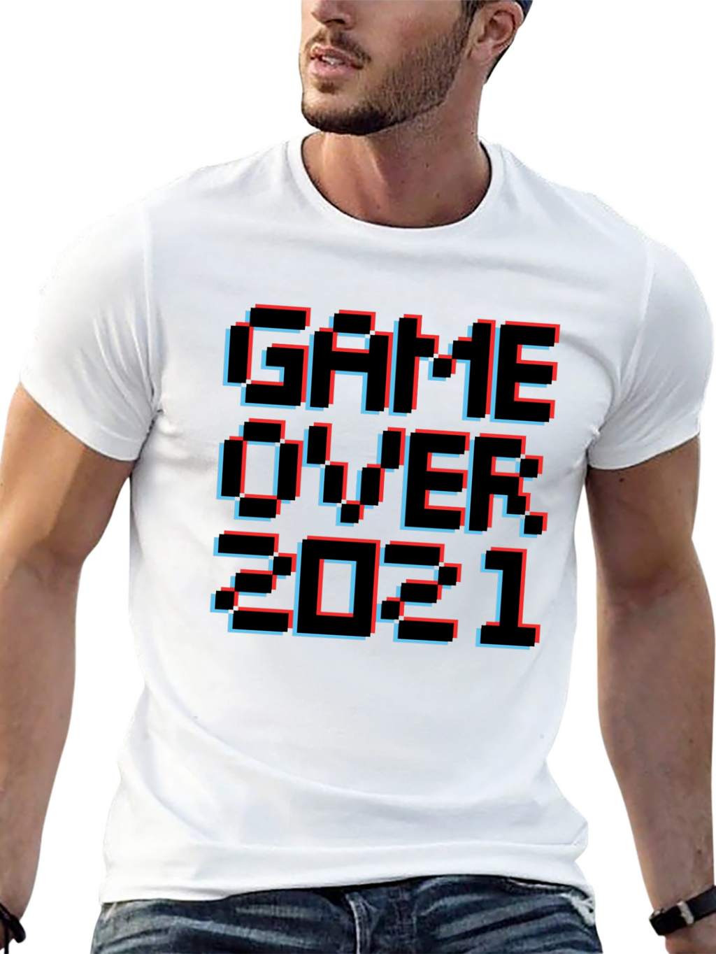 Game Over 2021 Pixel Art T-Shirt
