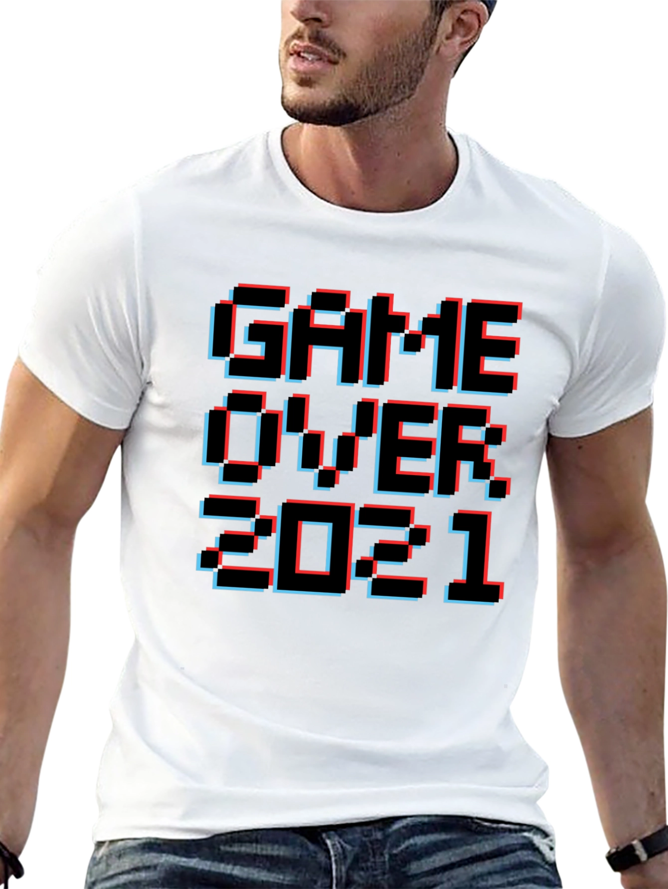 Game Over 2021 Pixel Art T-Shirt