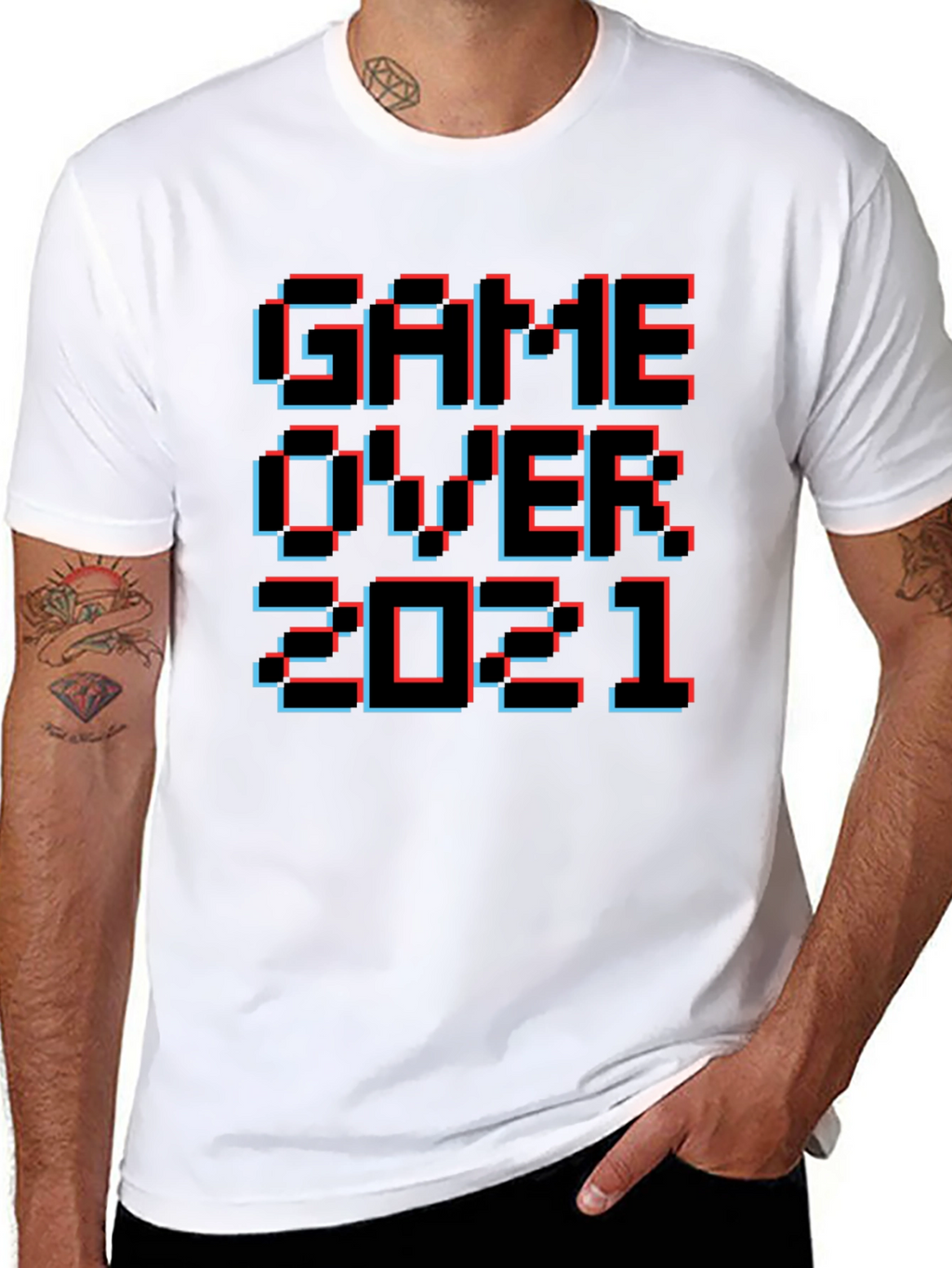 Game Over 2021 Pixel Art T-Shirt