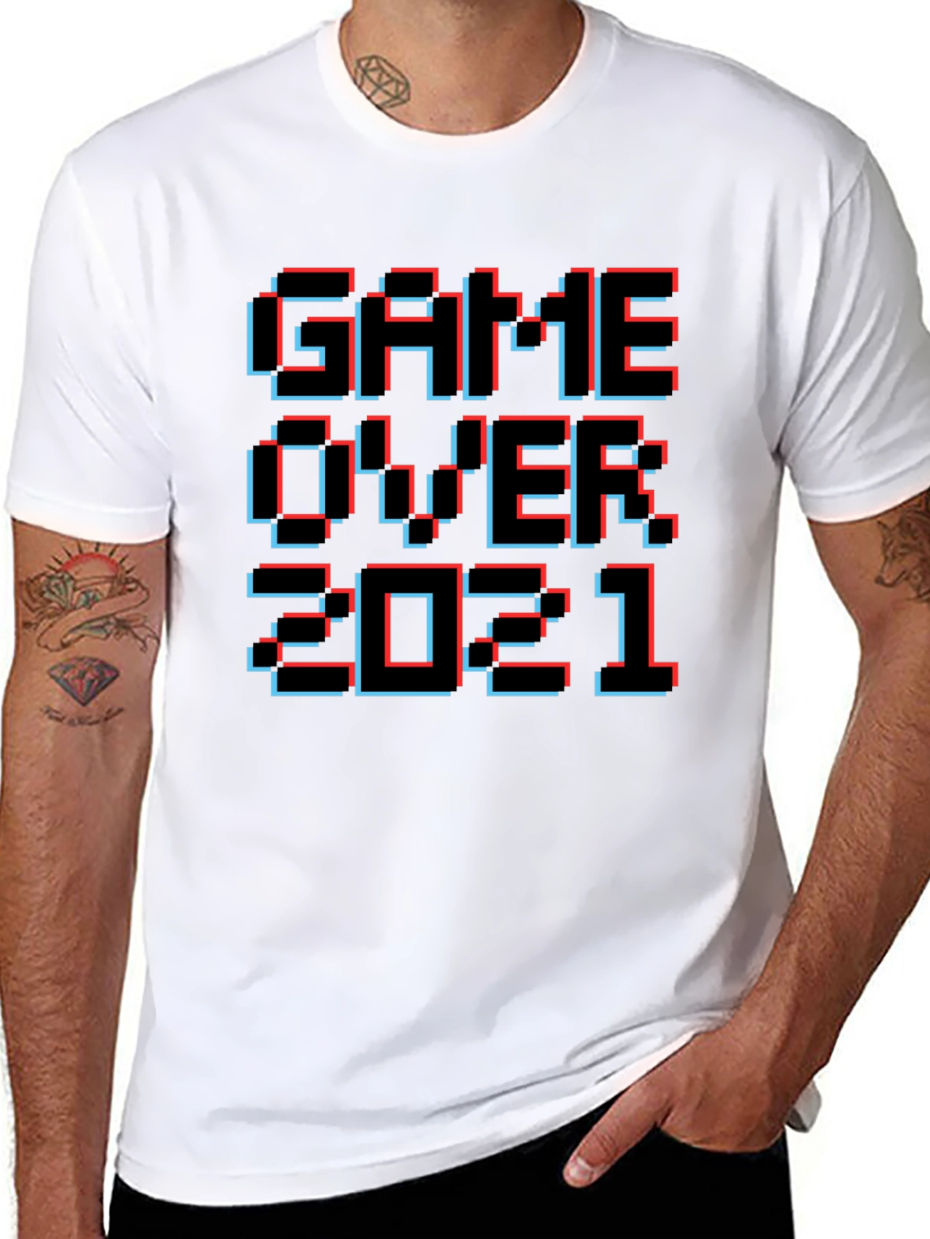 Game Over 2021 Pixel Art T-Shirt
