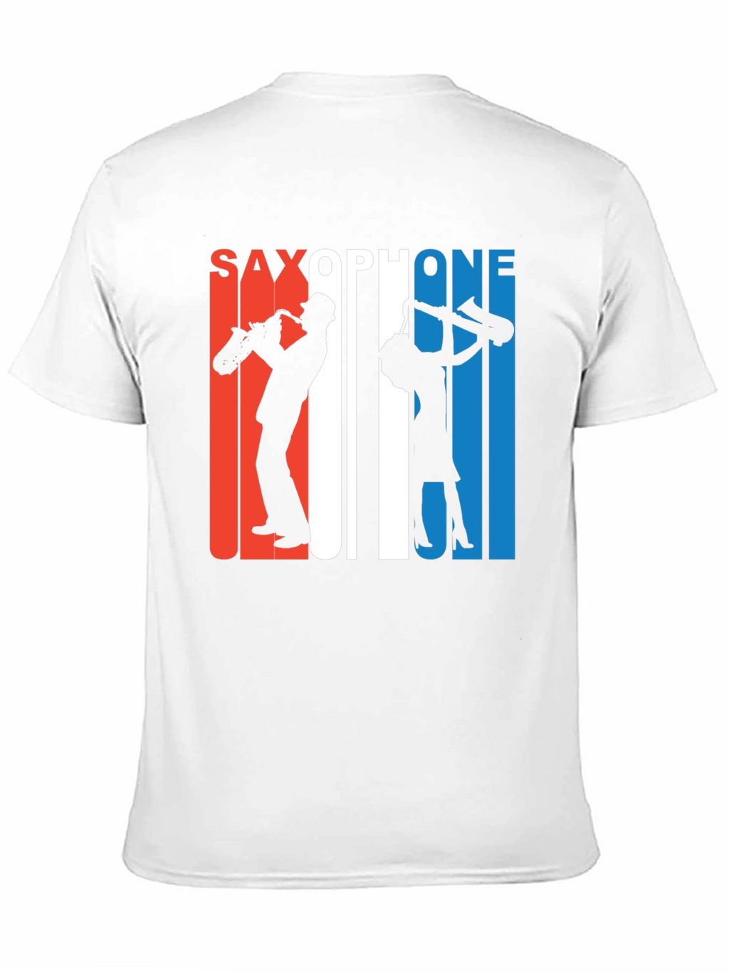 Saxophone Silhouette Graphic Tee - Retro Style