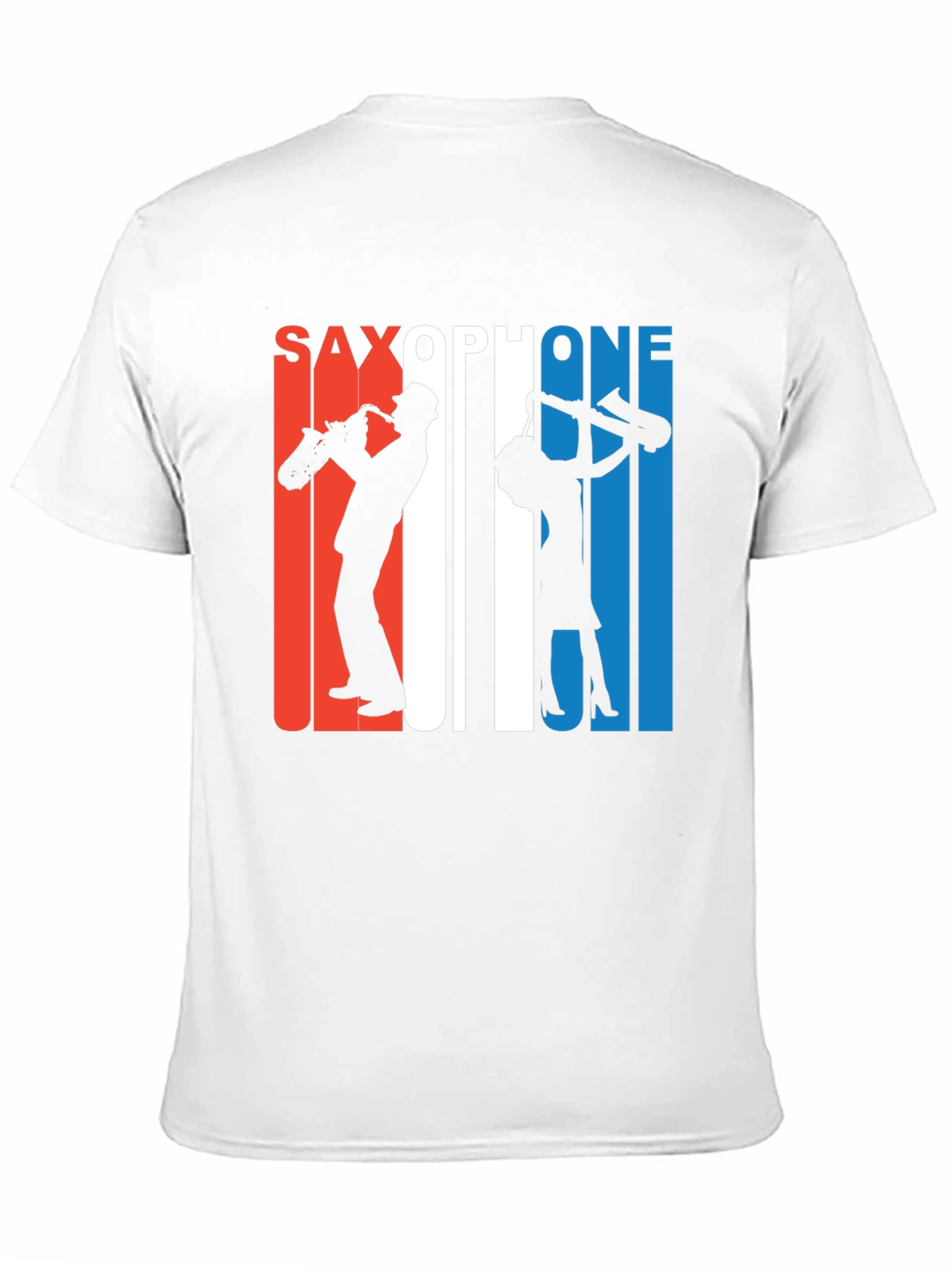 Saxophone Silhouette Graphic Tee - Retro Style