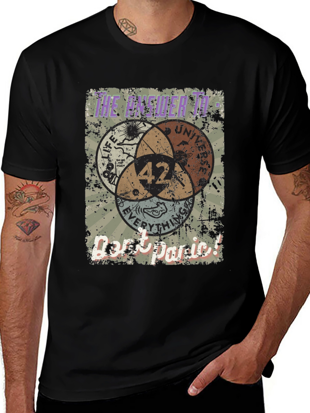Answer to Life T-Shirt 42 Dont Panic Tee