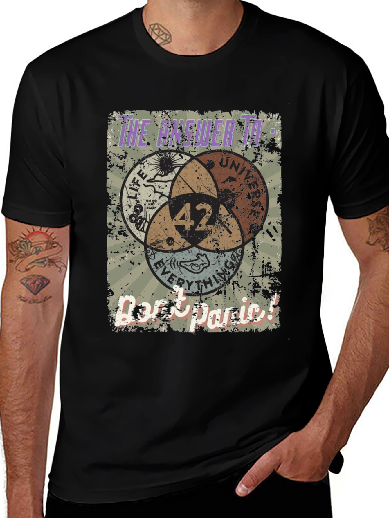 Answer to Life T-Shirt 42 Dont Panic Tee