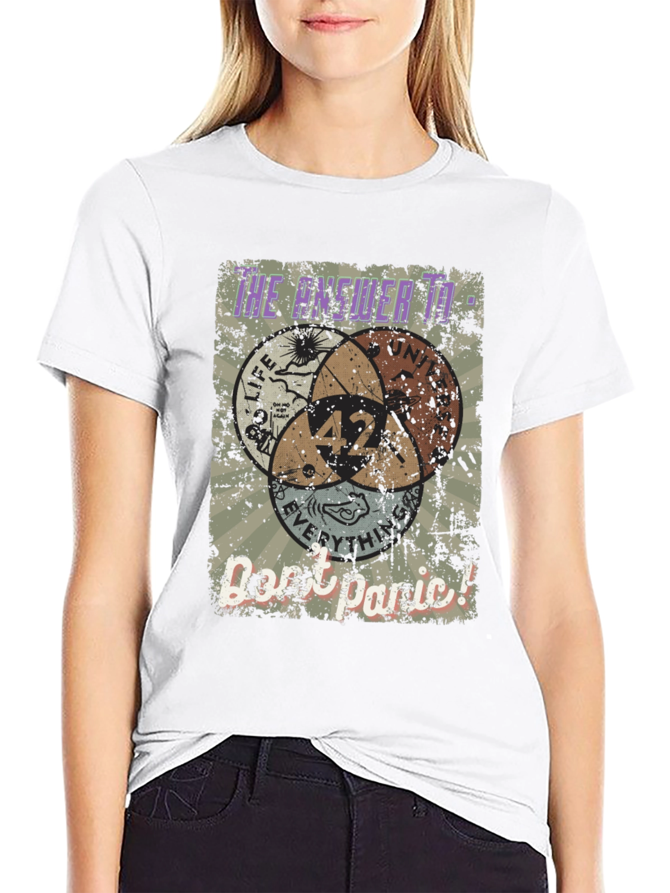 Answer to Life T-Shirt 42 Dont Panic Tee