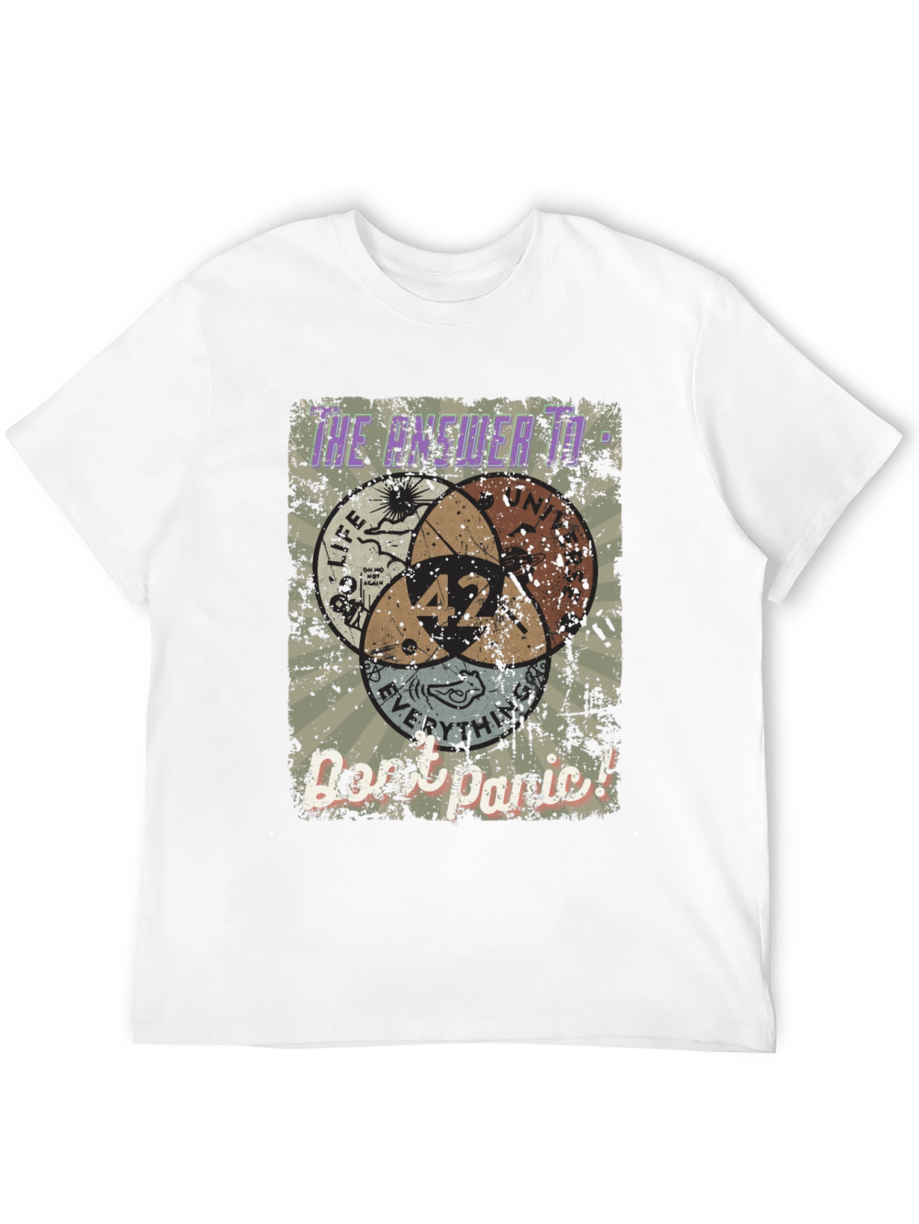 Answer to Life T-Shirt 42 Dont Panic Tee