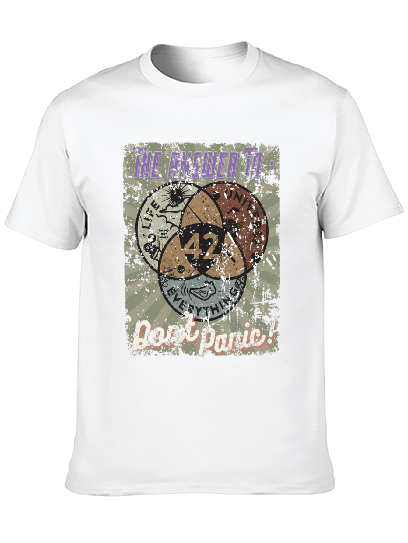 Answer to Life T-Shirt 42 Dont Panic Tee