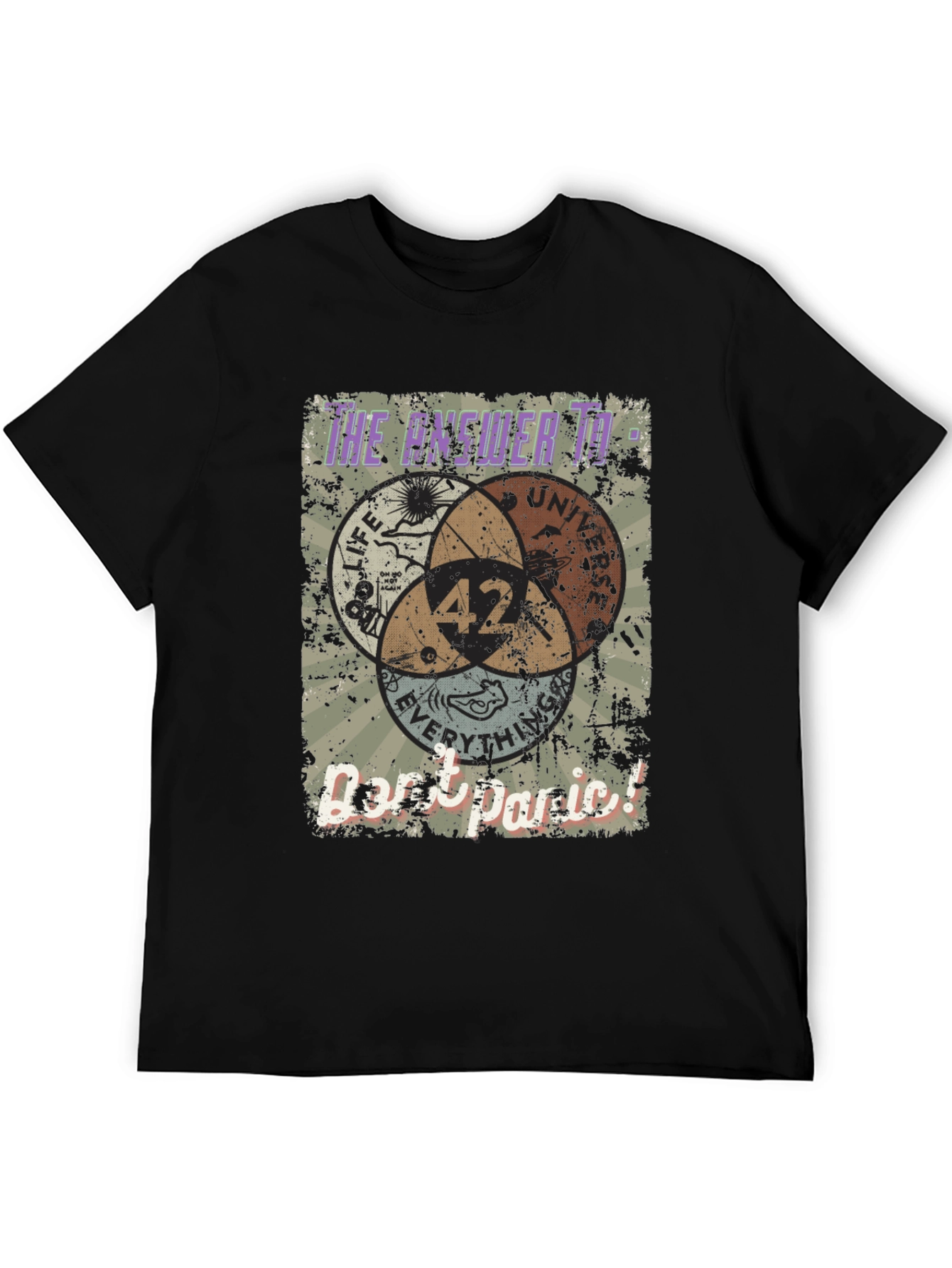 Answer to Life T-Shirt 42 Dont Panic Tee
