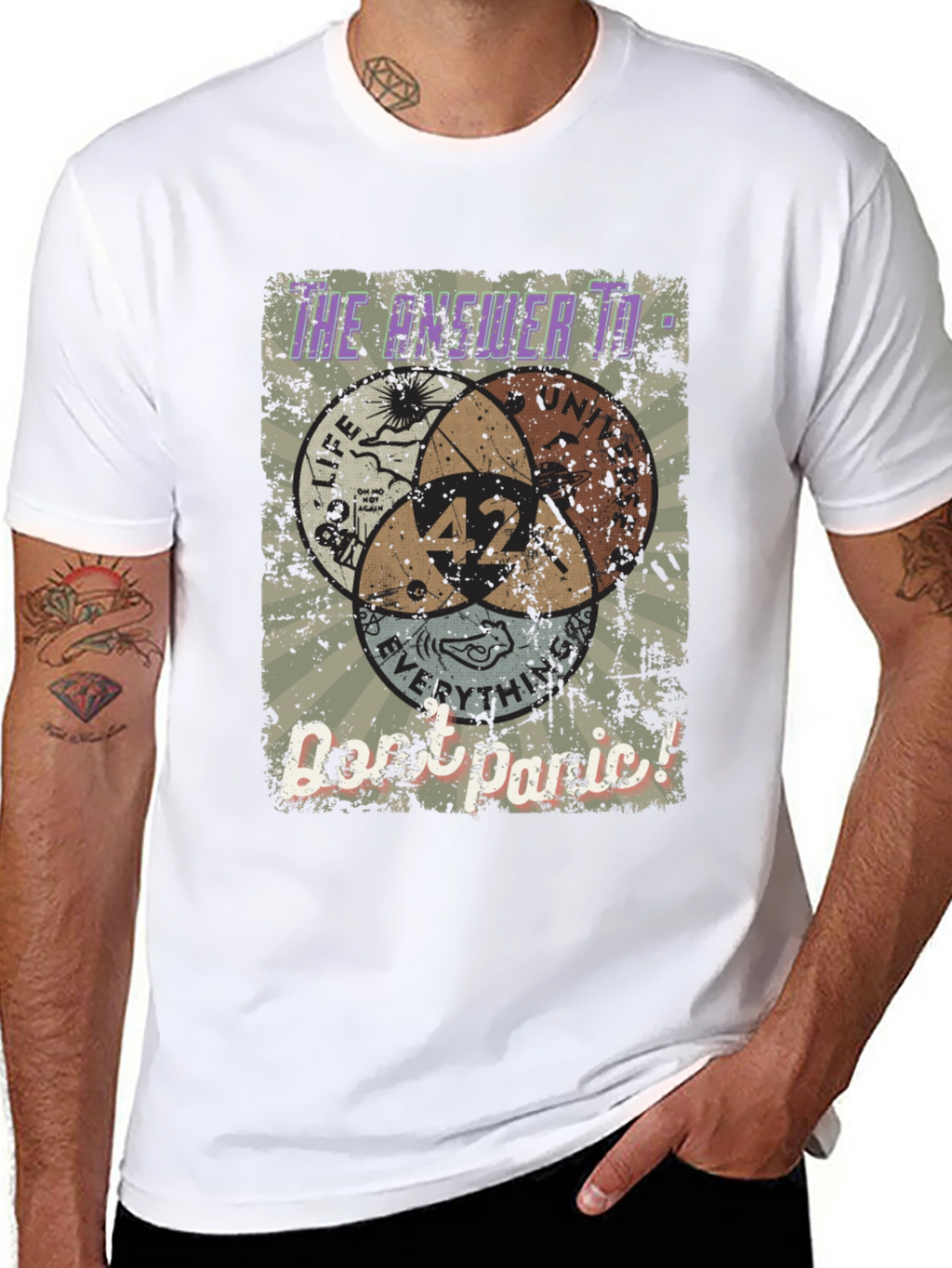 Answer to Life T-Shirt 42 Dont Panic Tee
