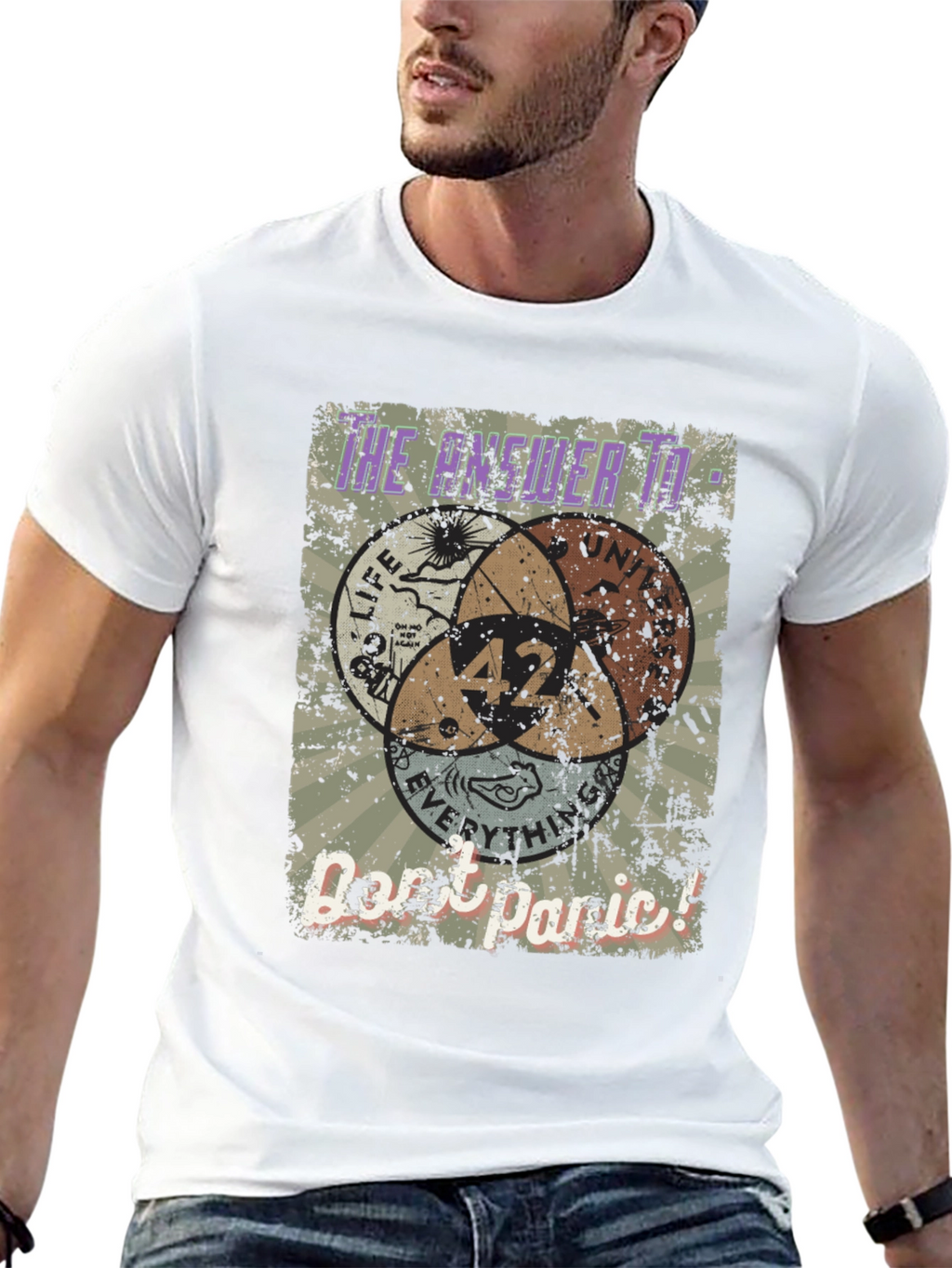 Answer to Life T-Shirt 42 Dont Panic Tee