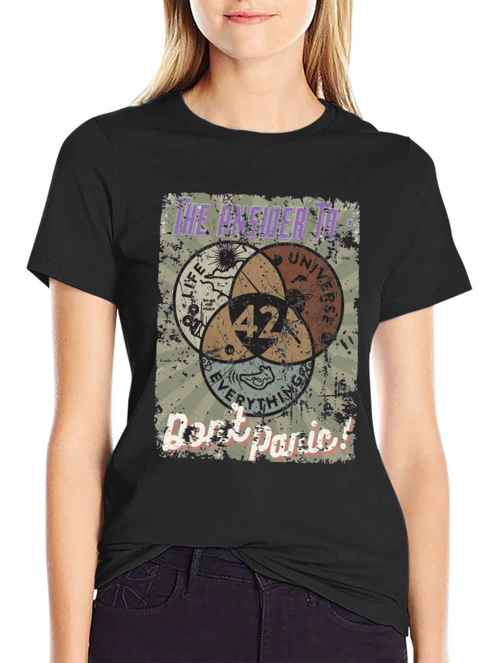 Answer to Life T-Shirt 42 Dont Panic Tee