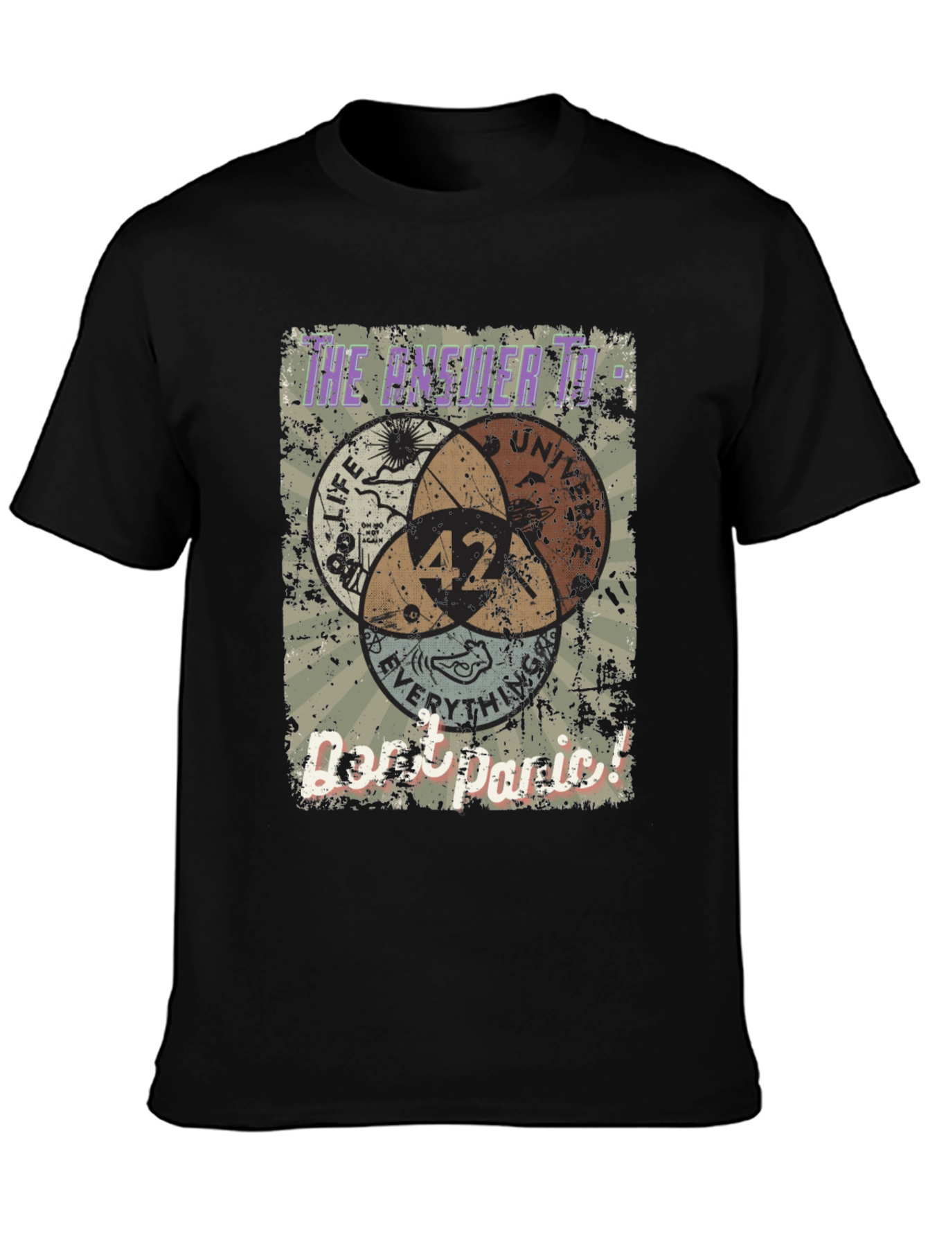 Answer to Life T-Shirt 42 Dont Panic Tee