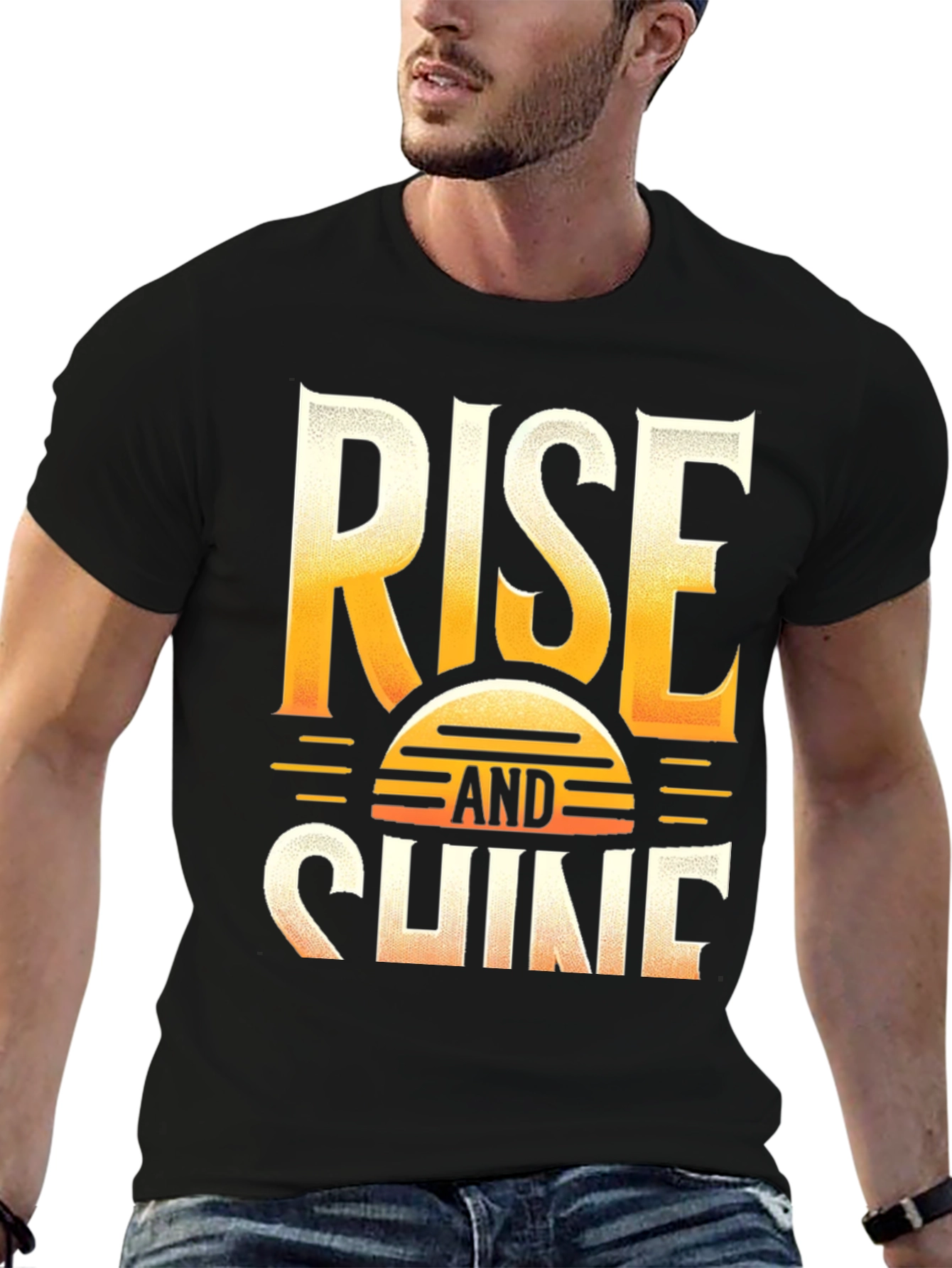 Rise and Shine Graphic Tee - Mens Black T-Shirt
