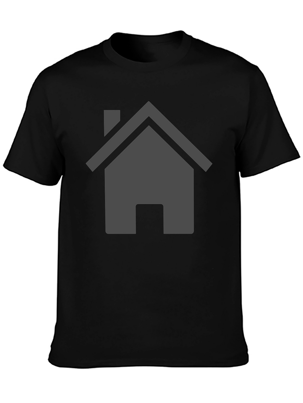 Minimalist Home Icon Black T-Shirt