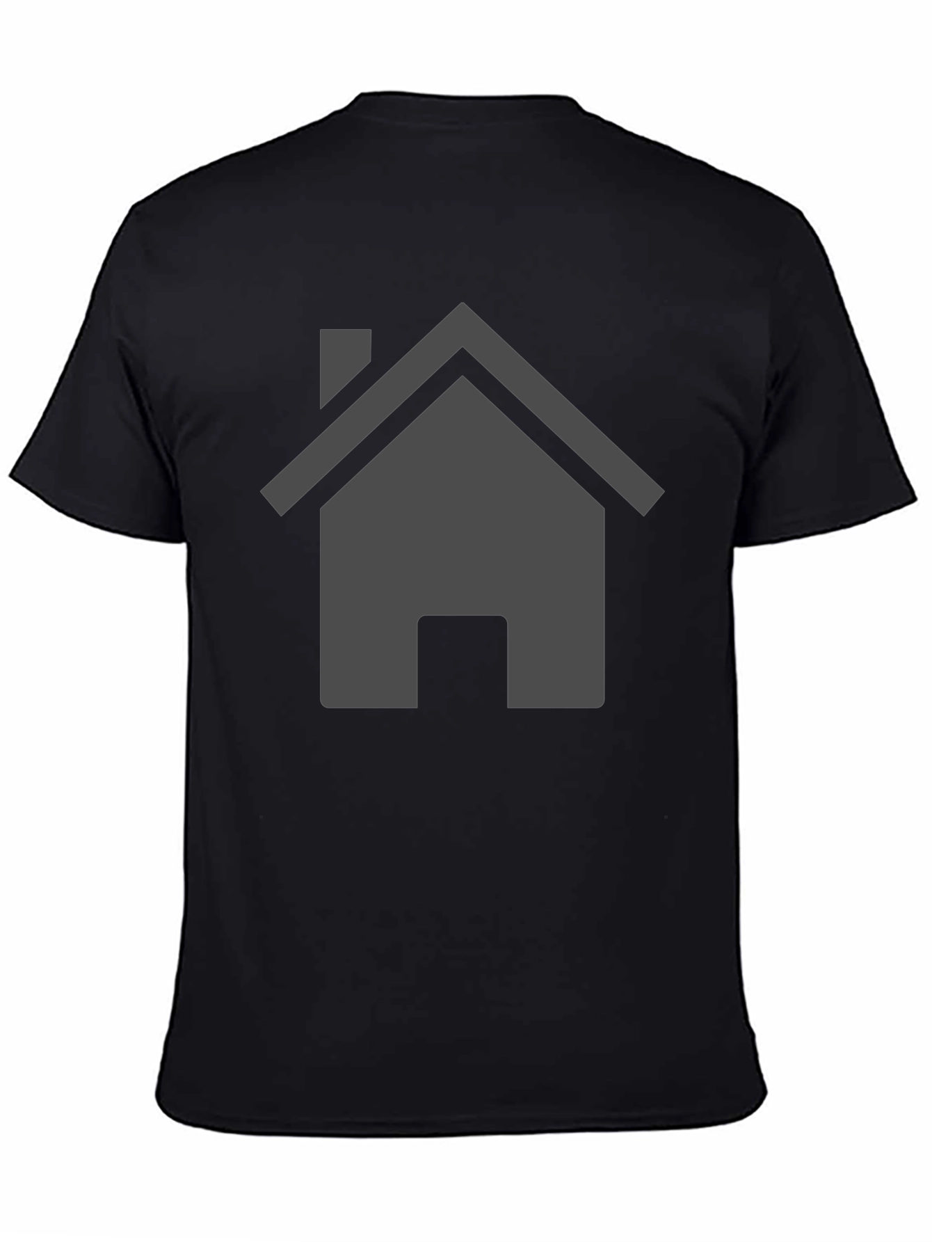 Minimalist Home Icon Black T-Shirt
