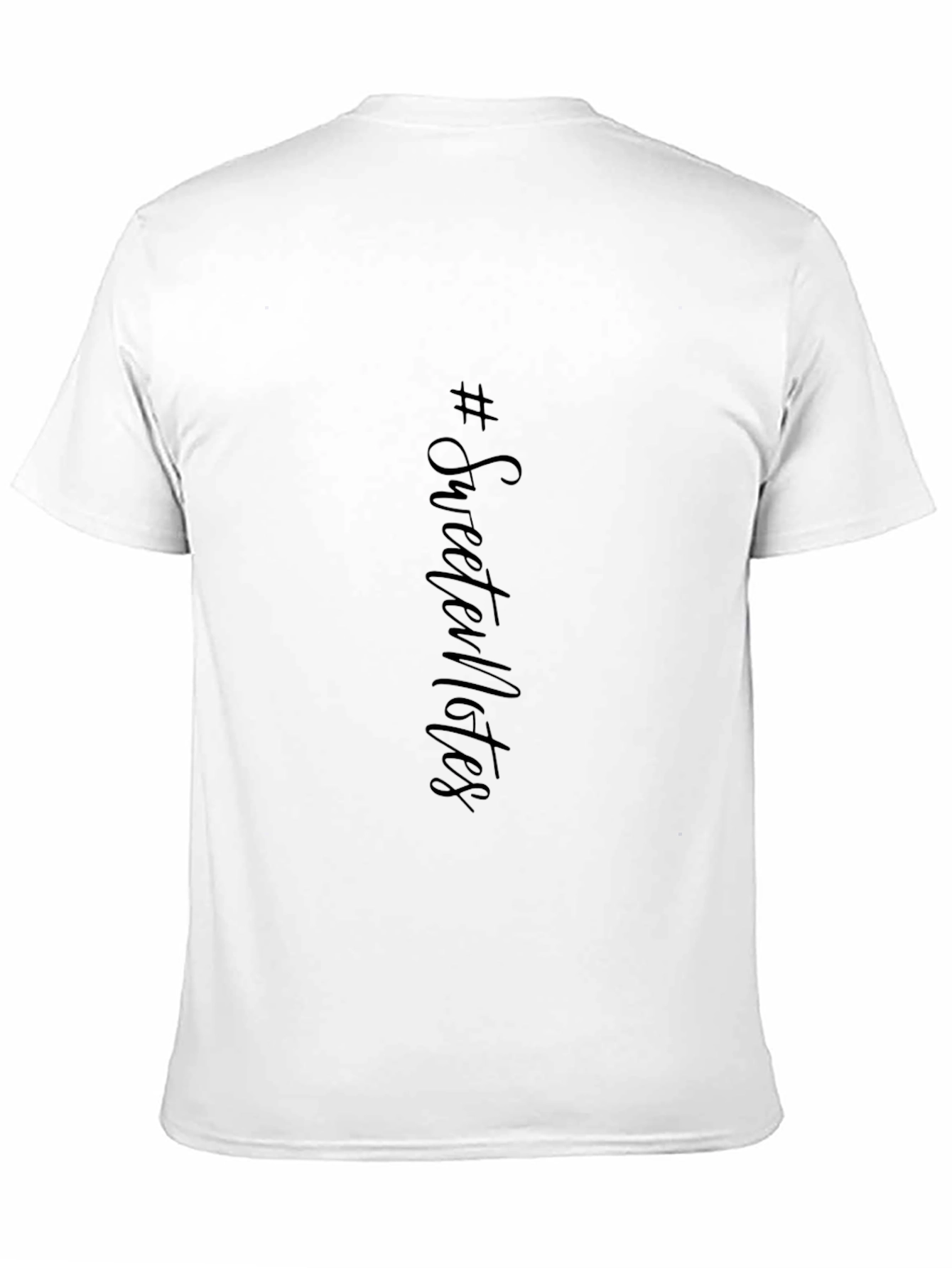 Stylish Black T-Shirt with #SweetenNotes Design